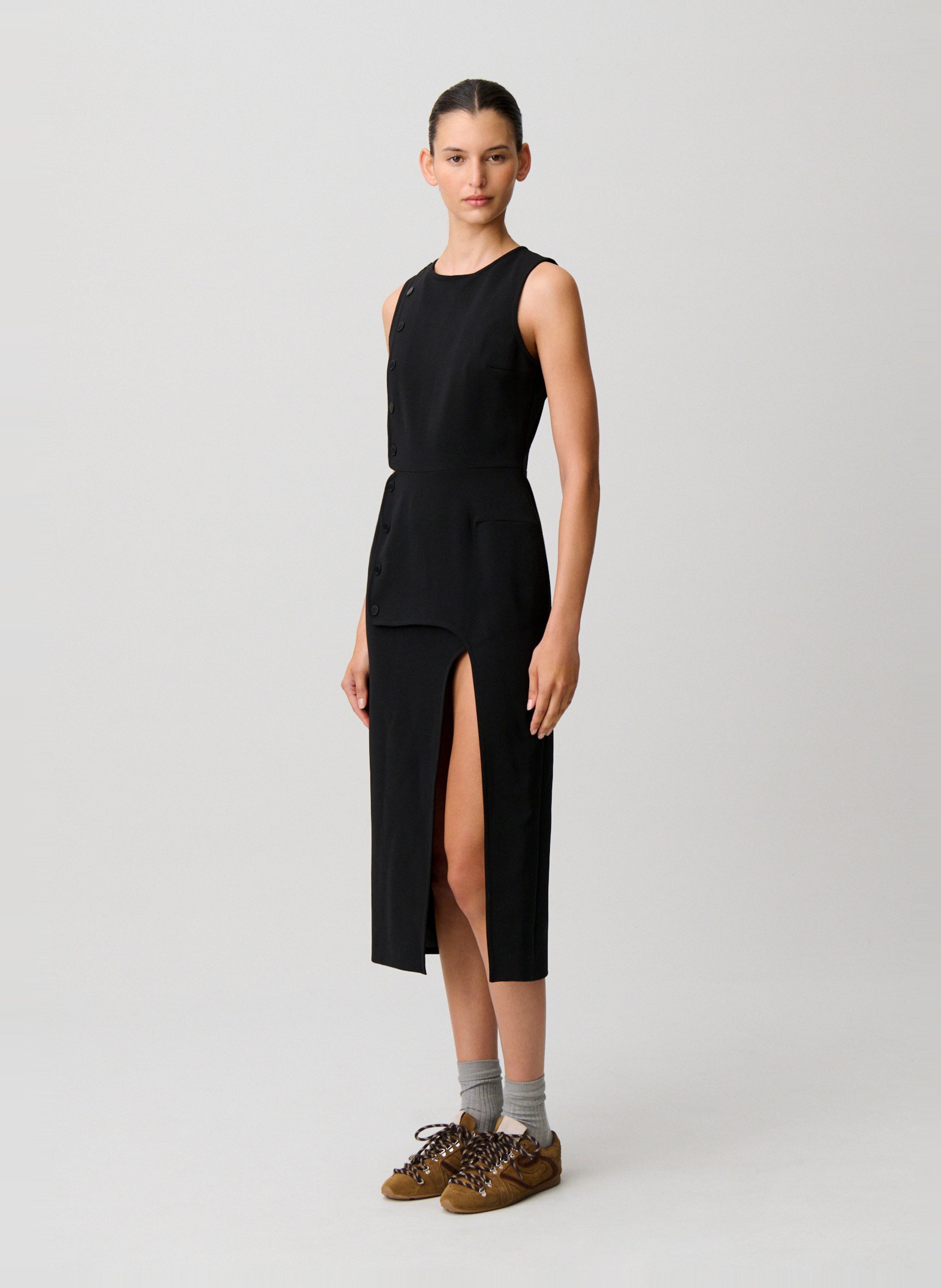 Robe longue col rond renata CLAUDIE PIERLOT Noir