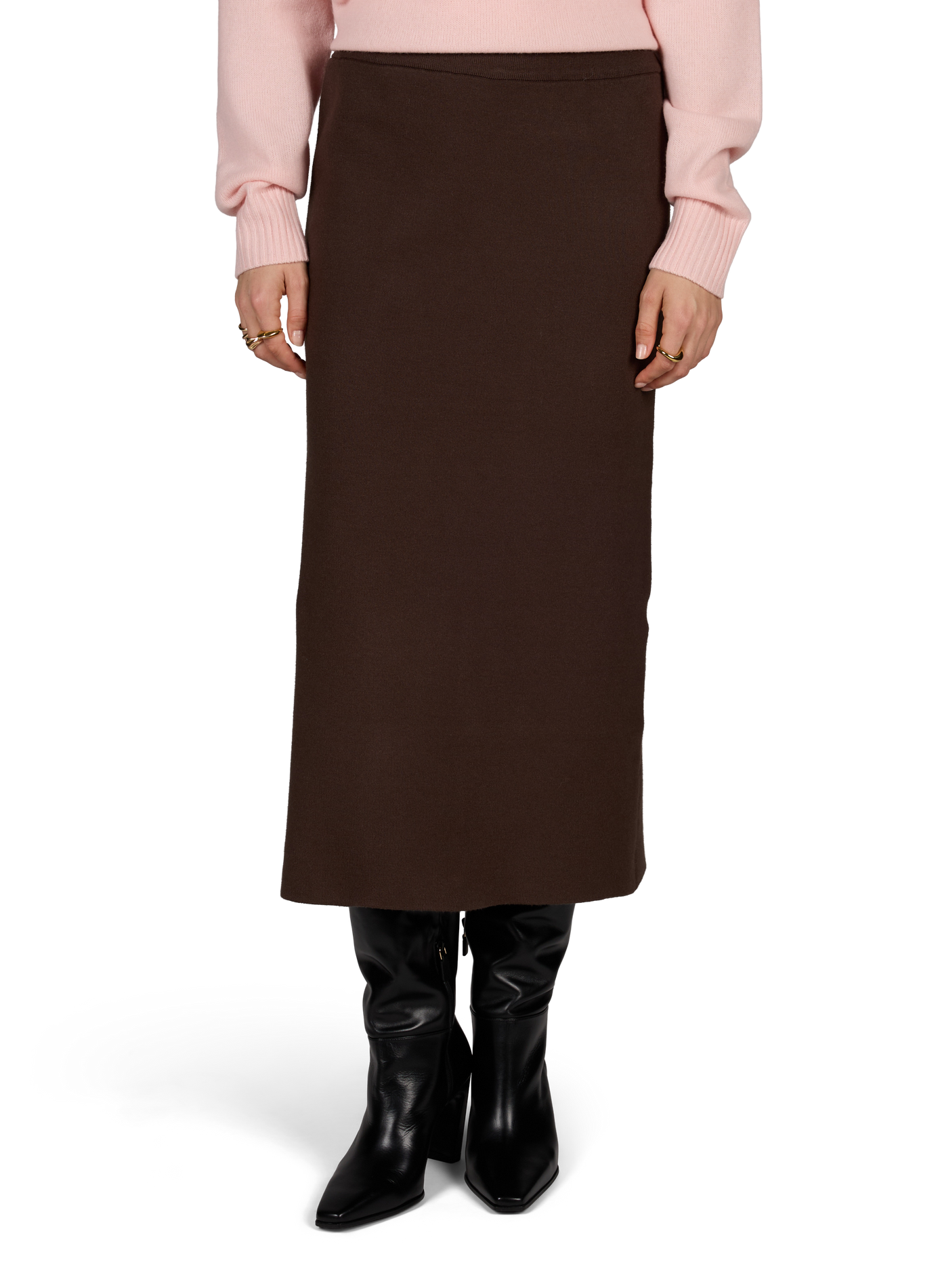 Agatha Est HW High-Waisted Long Skirt MSCH