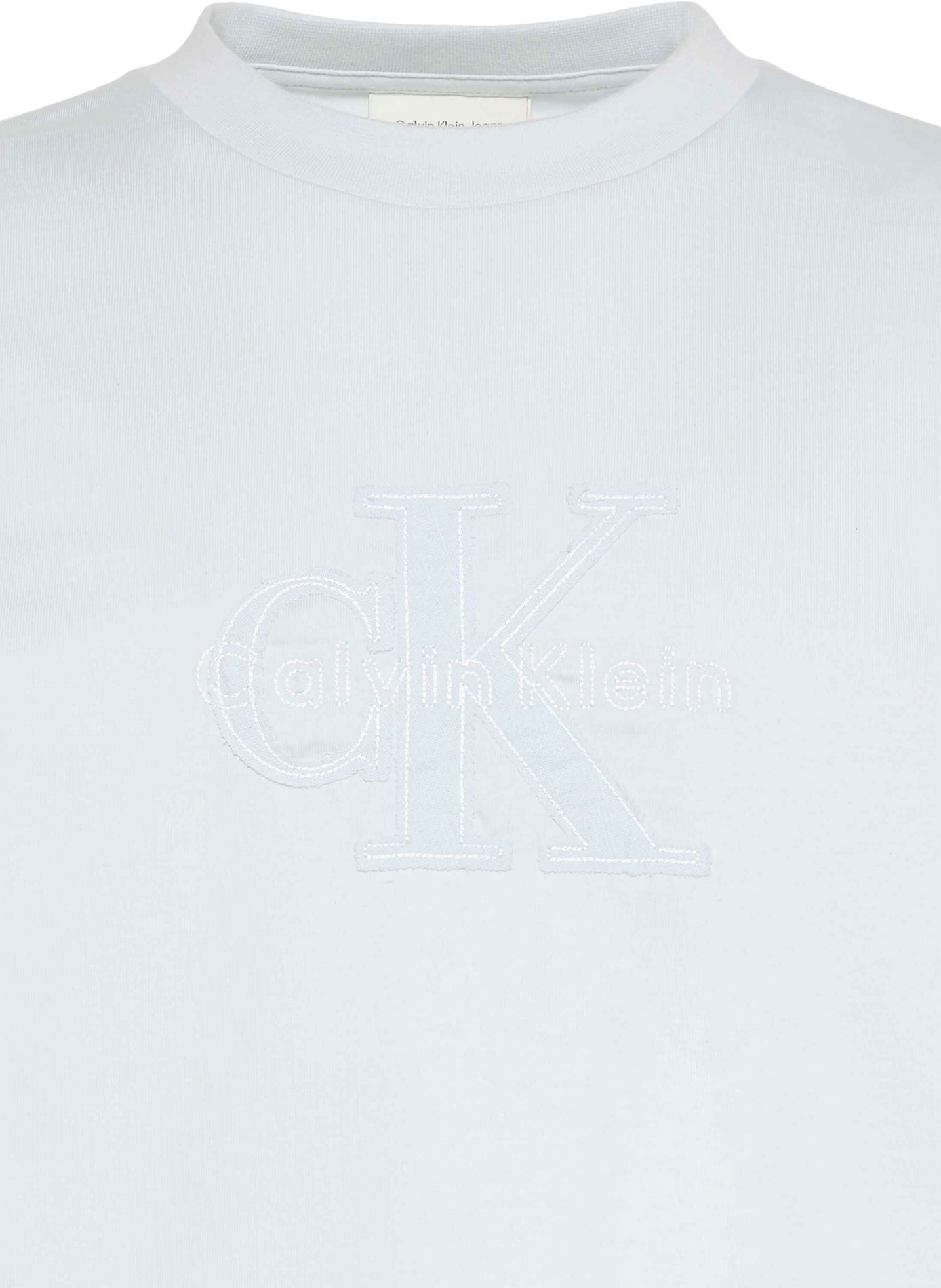 Straight round neck cotton T-shirt CALVIN KLEIN Blue