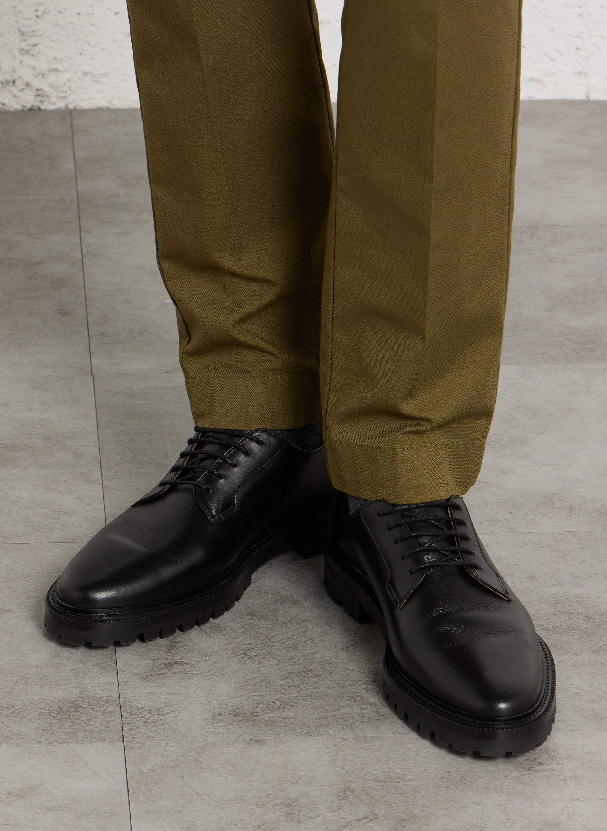 Veterschoenen van leer gaspard BOBBIES Zwart