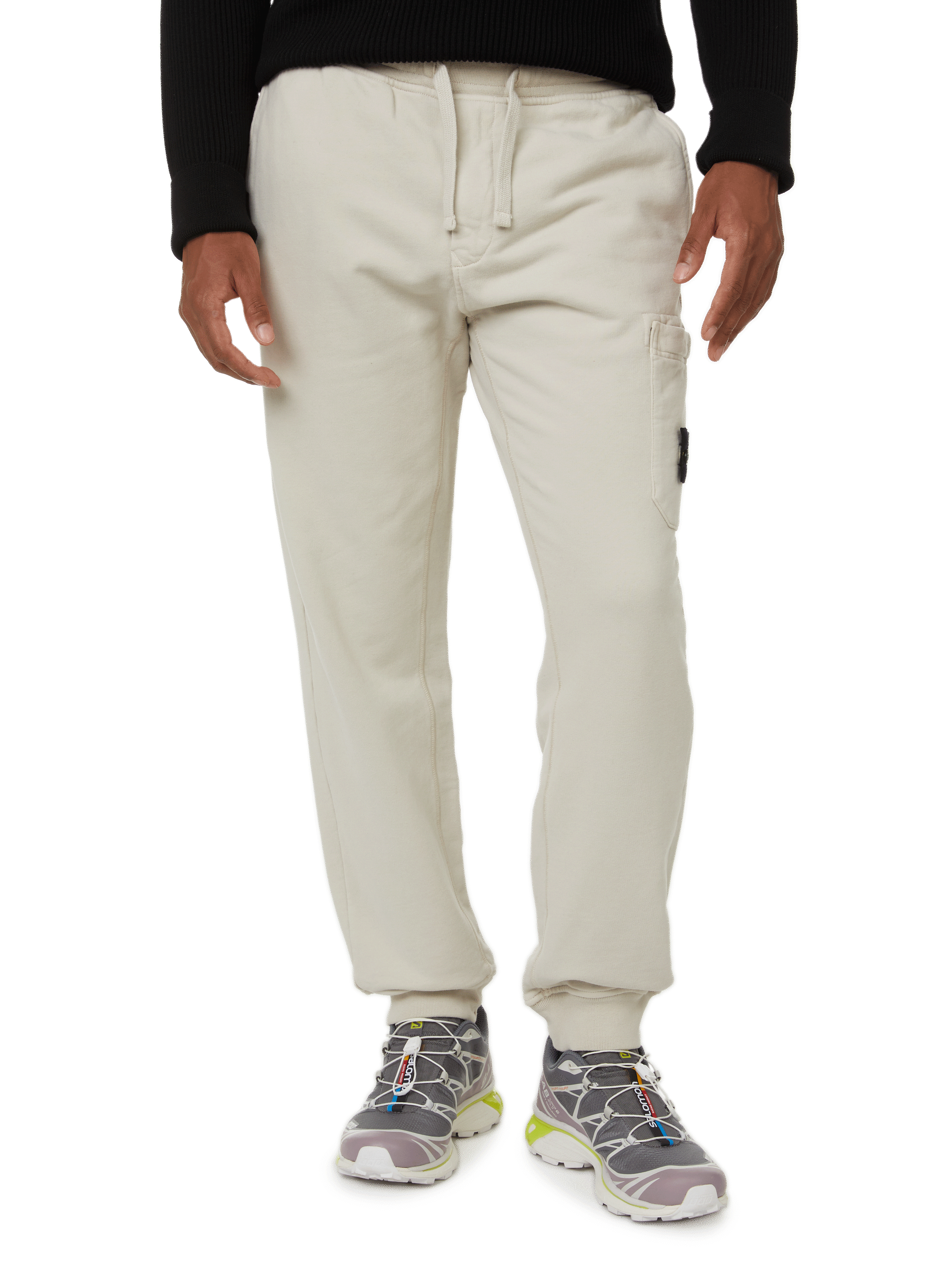 Check Trim Cotton Jogging Pants in Black/archive beige - Men | Burberry®  Official