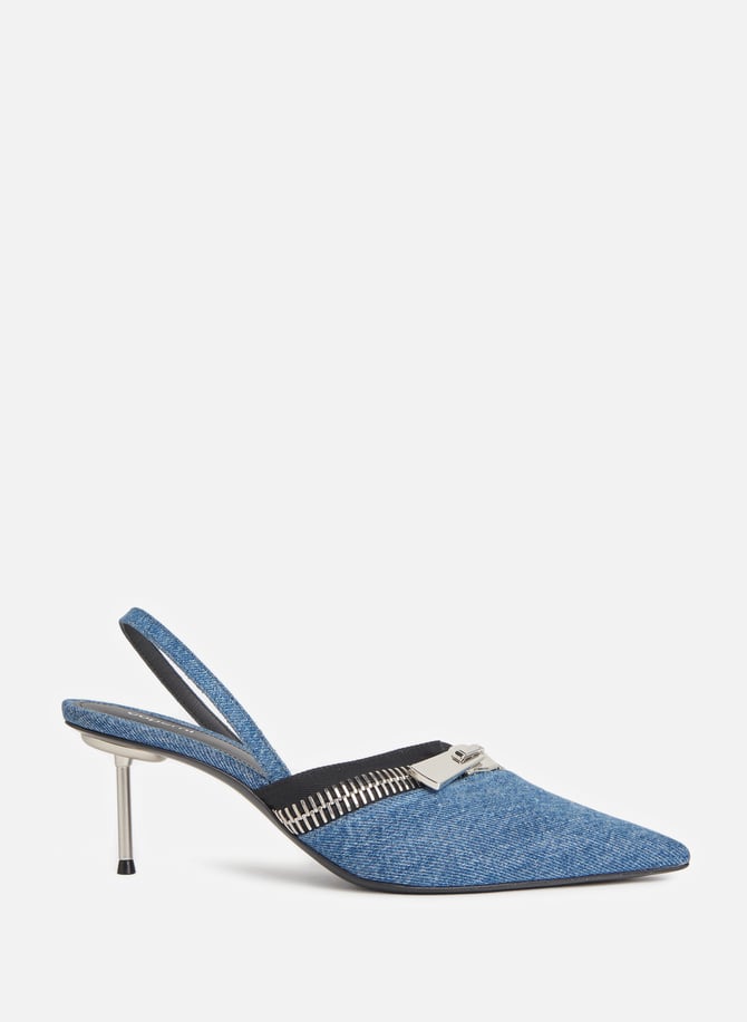 Escarpins top bleu femme