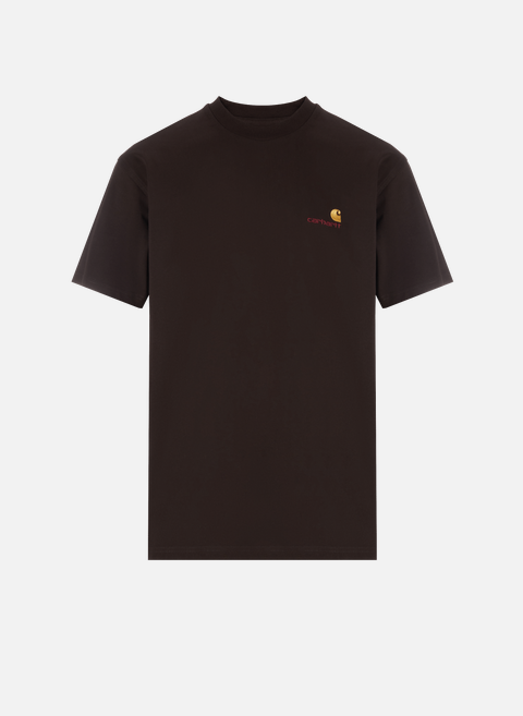 Baumwoll-T-Shirt mit Rundhalsausschnitt BraunCARHARTT WIP 