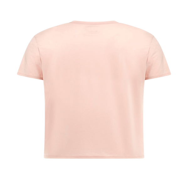 Shop Guess Cotton Logo T-shirt In Pink
