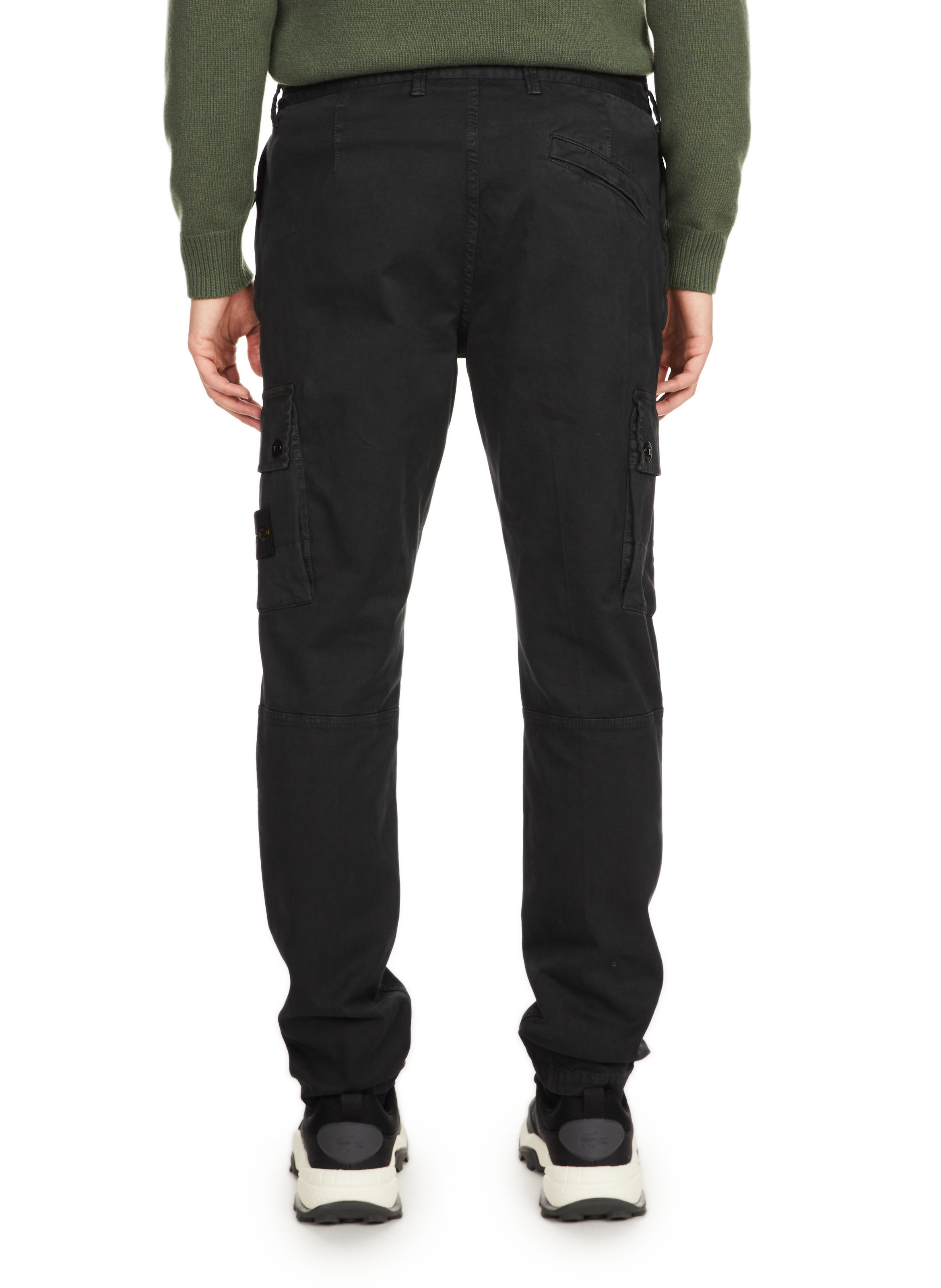 Cotton Cargo Pants STONE ISLAND Black