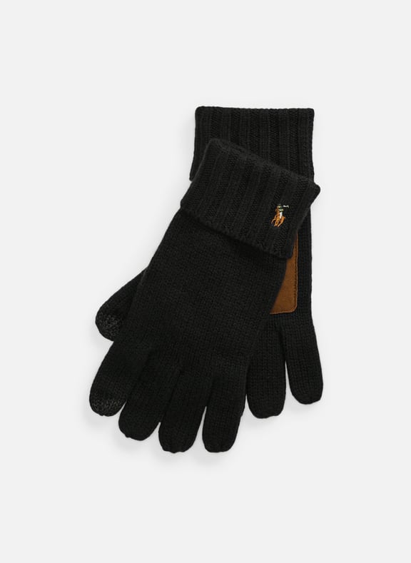 Wool Gloves Black by POLO RALPH LAUREN POLO RALPH LAUREN Wool Gloves Black