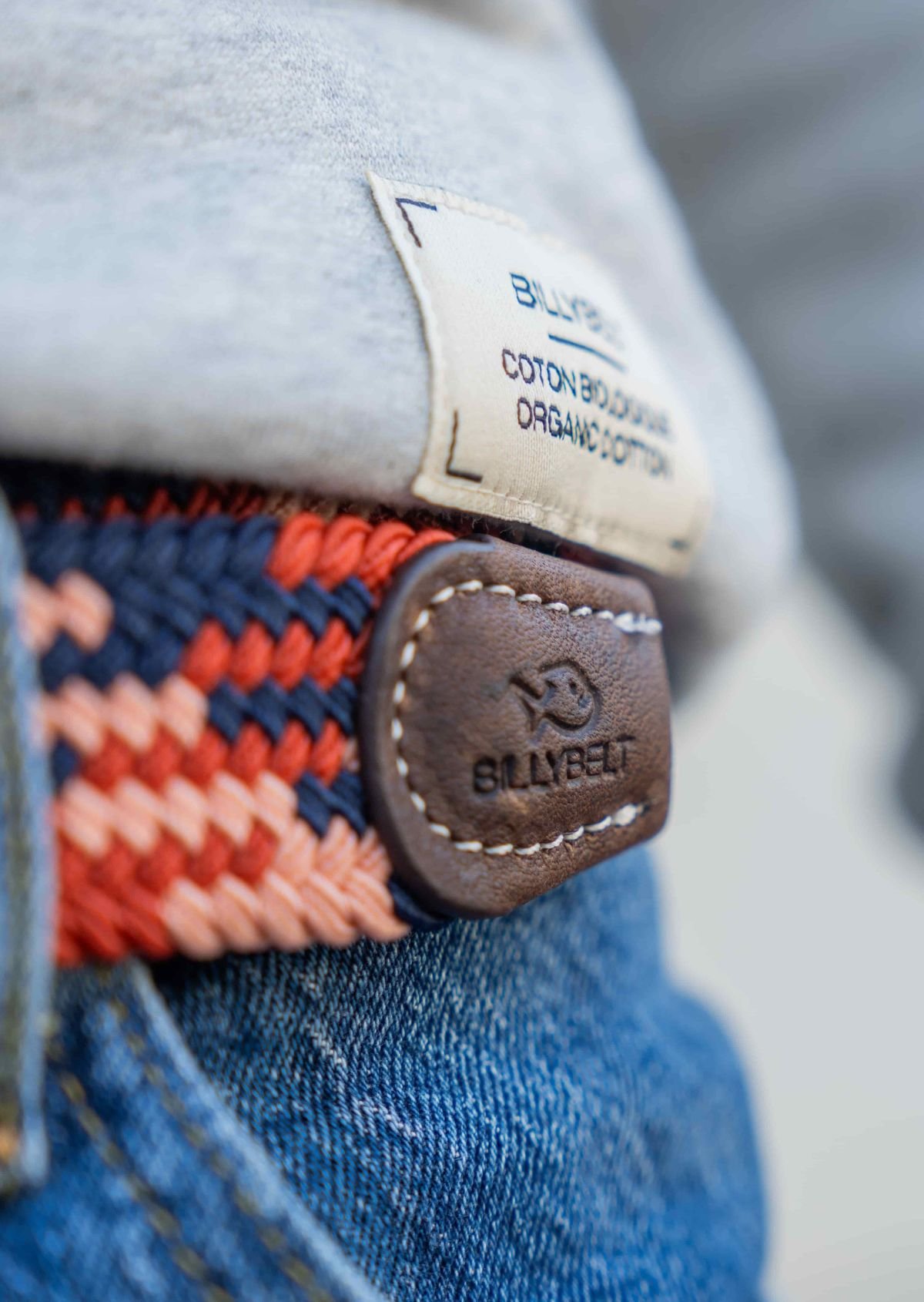 Ceinture tressée élastique multicolore BILLYBELT Multicolore