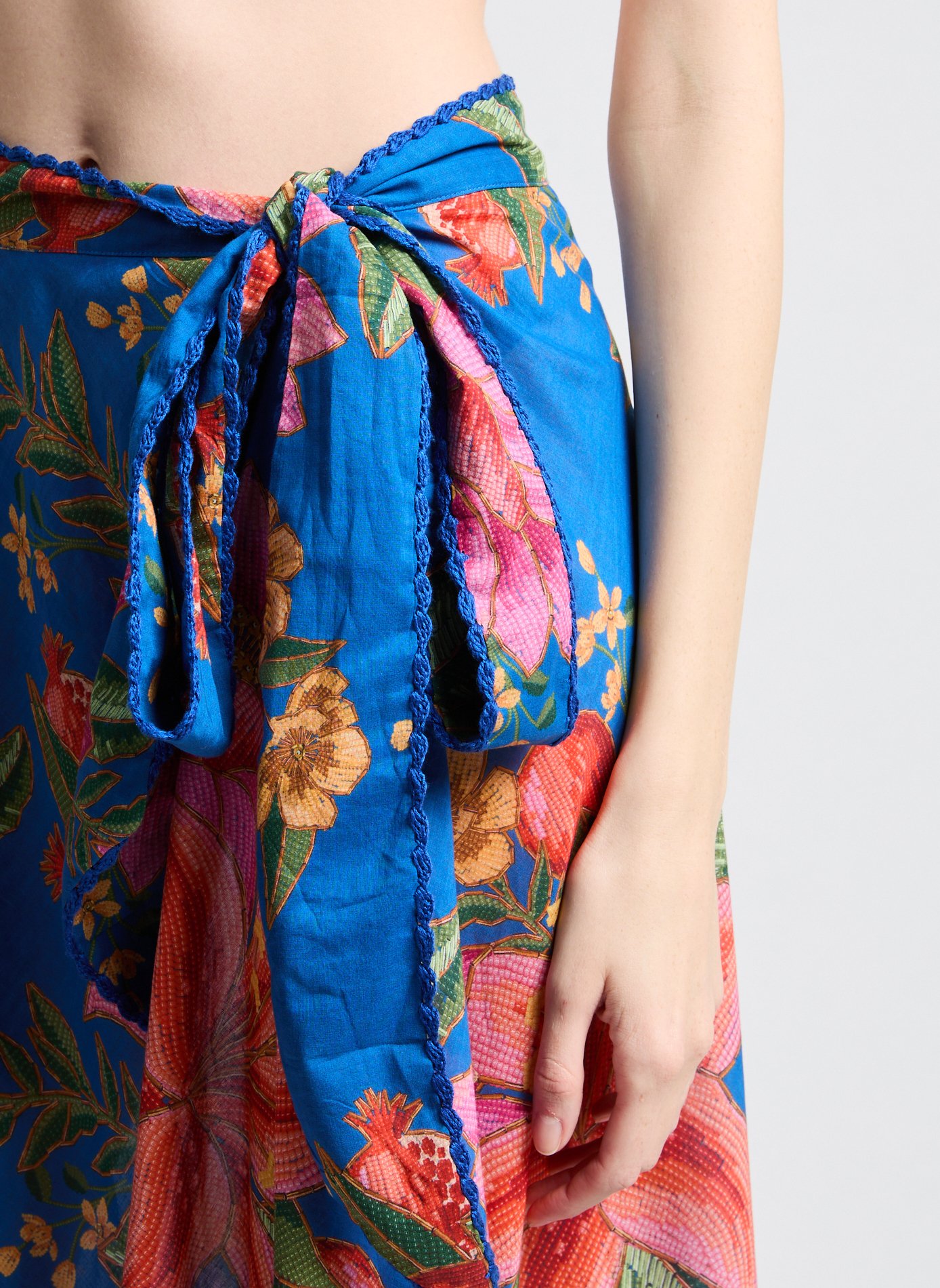 Jupe midi Summer fruit  FARM RIO Bleu