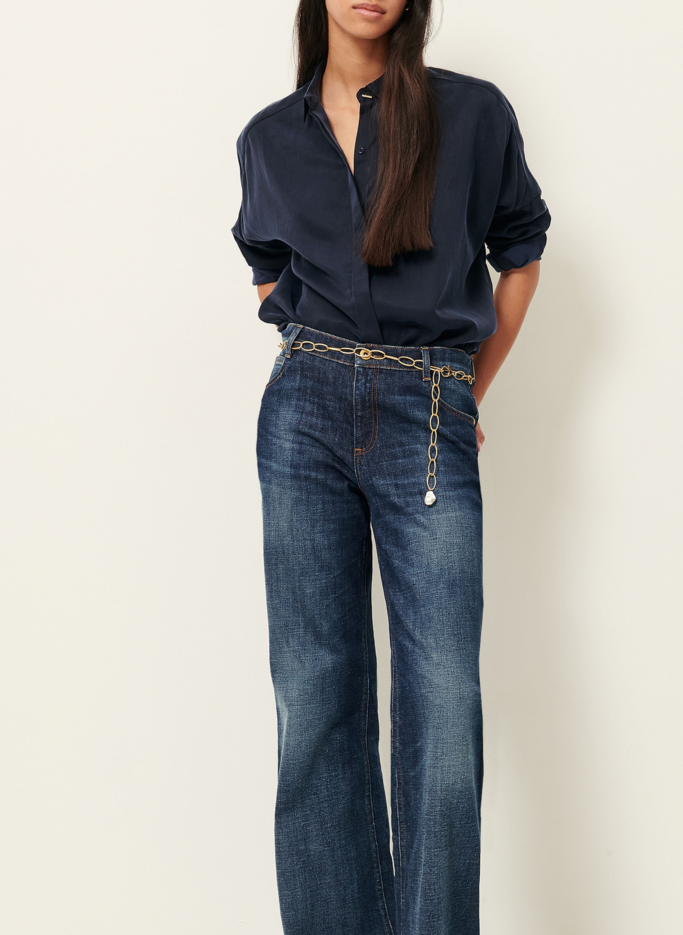 Chemise col classique satinée lady d SESSUN Bleu