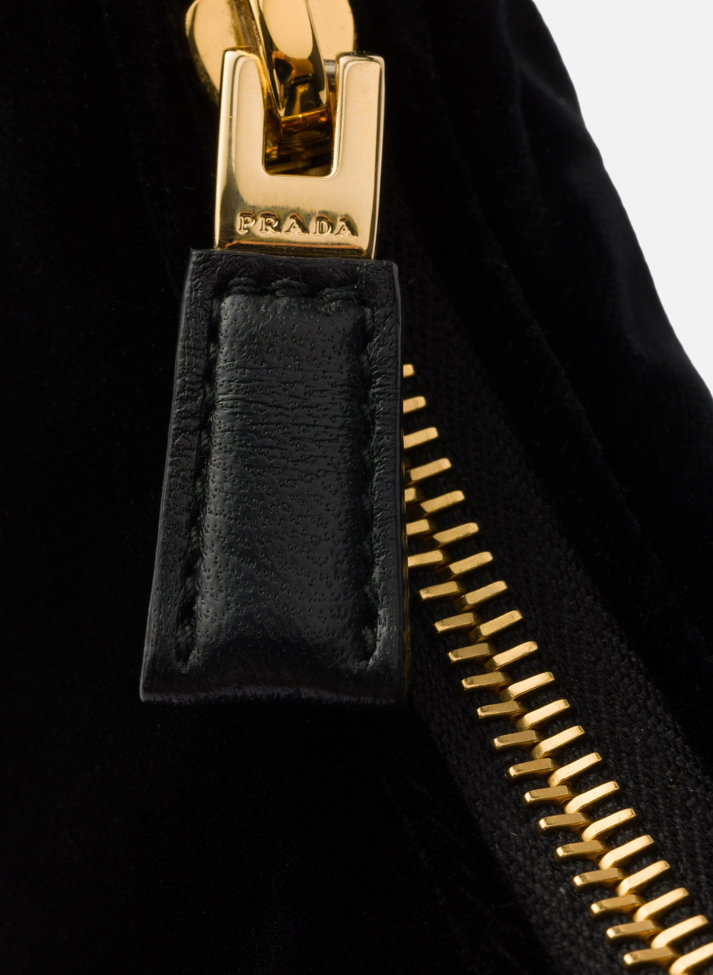 Mini sac prada re-edition en velours PRADA Noir