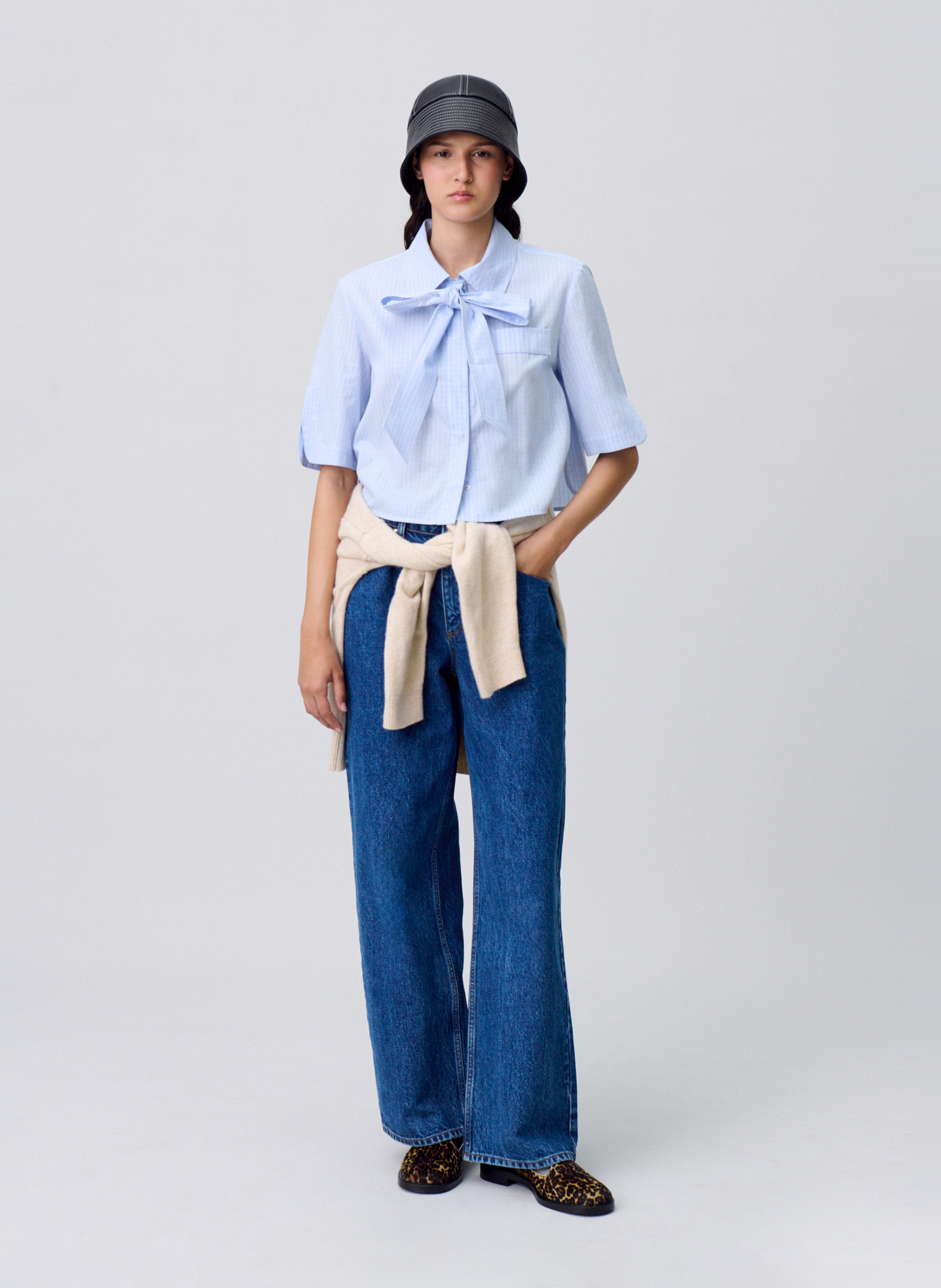 Chemise courte à carreaux en coton CLAUDIE PIERLOT Multicolore