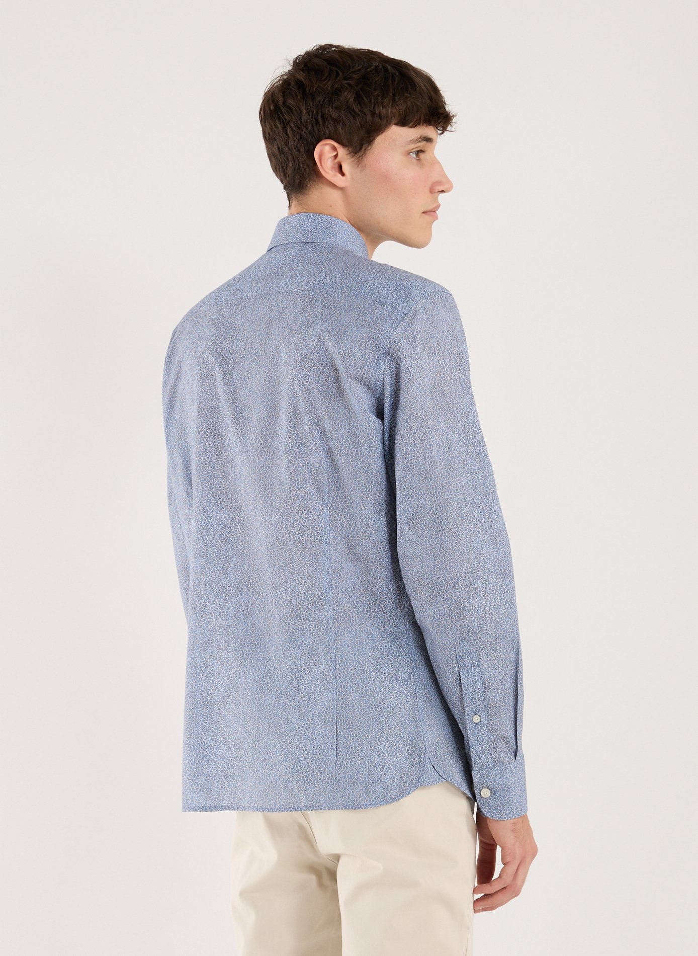 Cotton patterned shirt HACKETT Blue