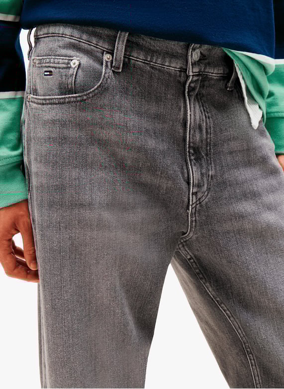 Jeans droit en coton mélangé | Gris by TOMMY HILFIGER Jeans droit en coton mélangé Gris