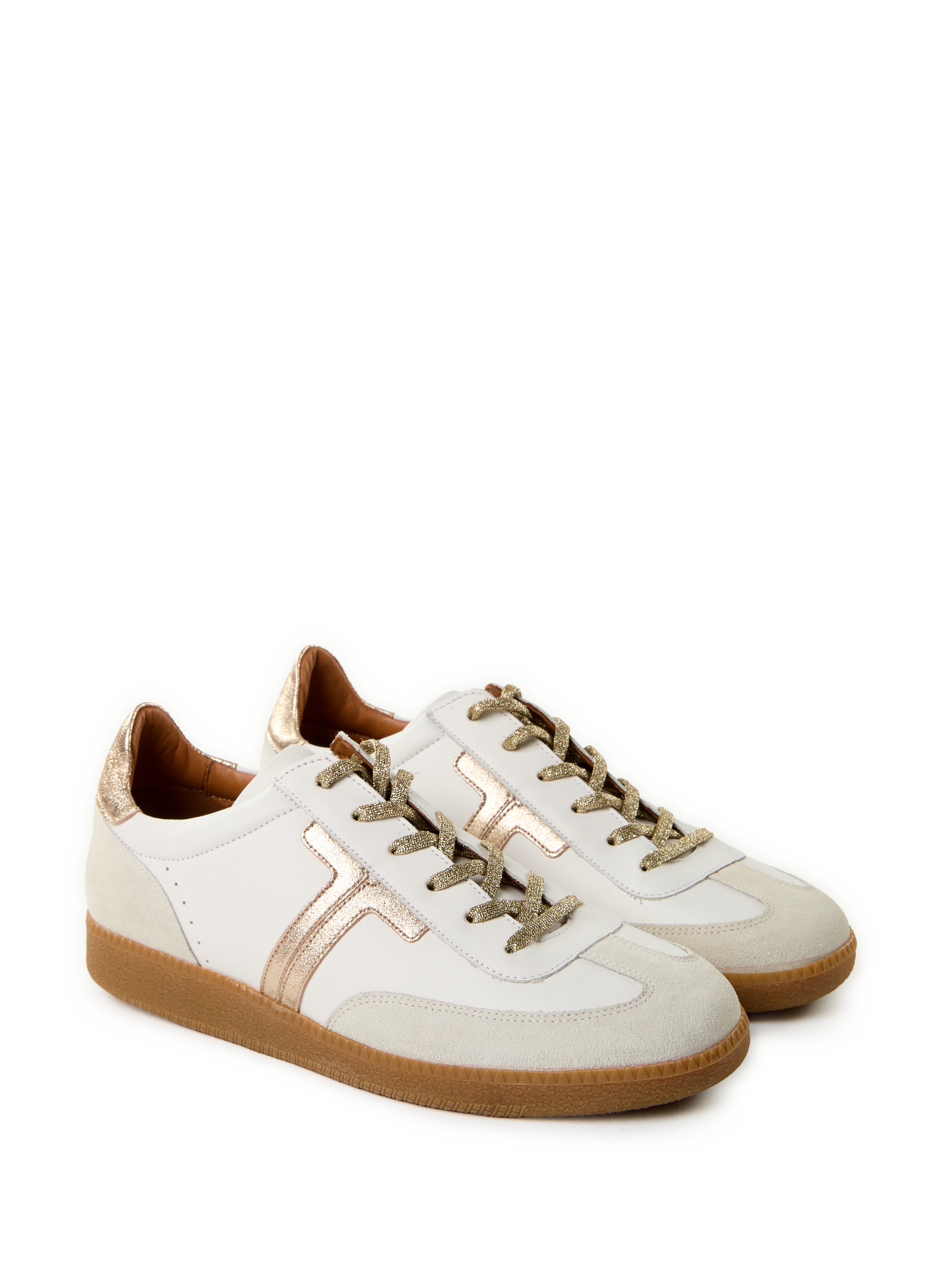 Baskets Solveig en cuir Blanc