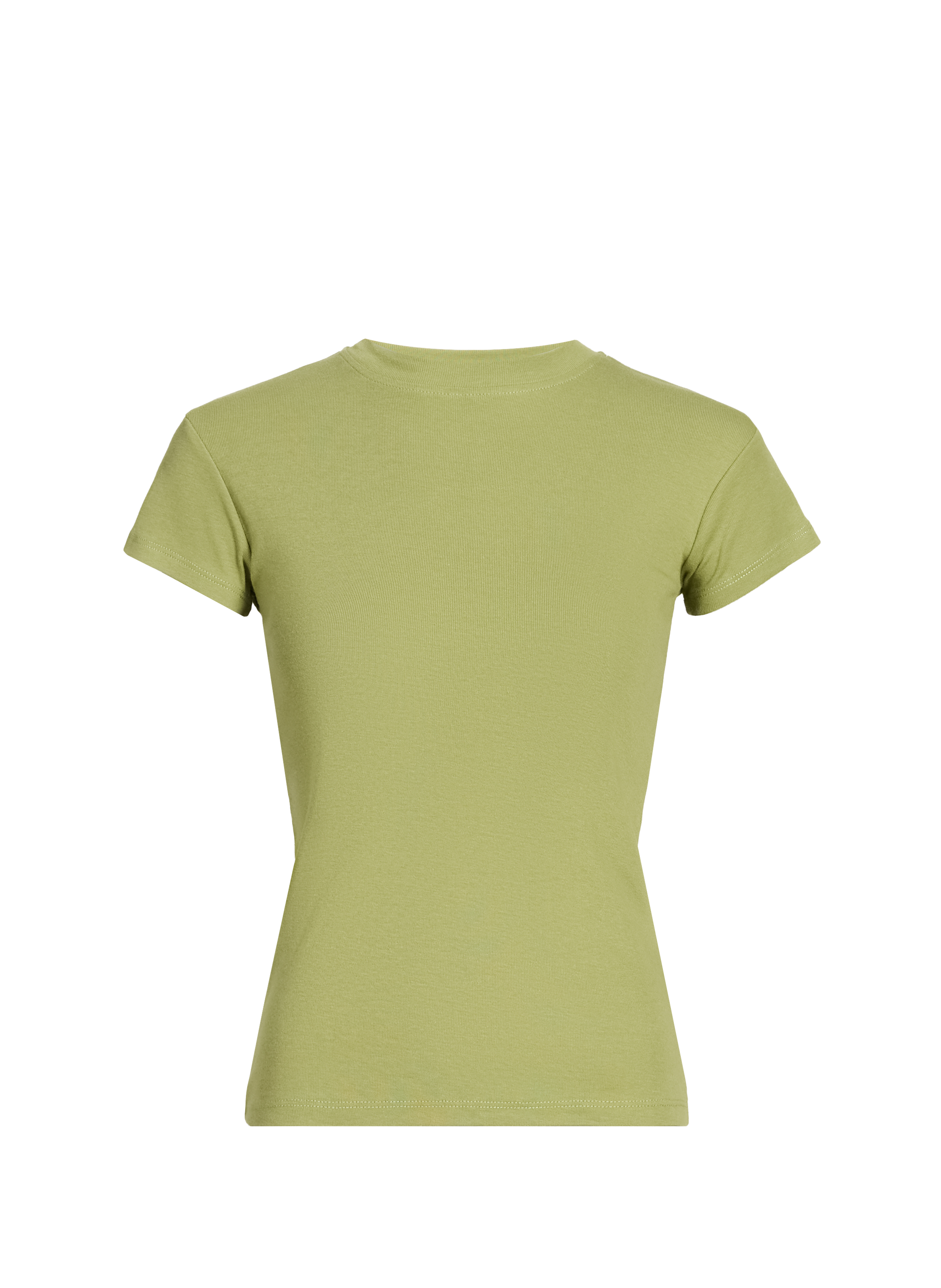 T-shirt uni à col rond TOPSHOP Vert