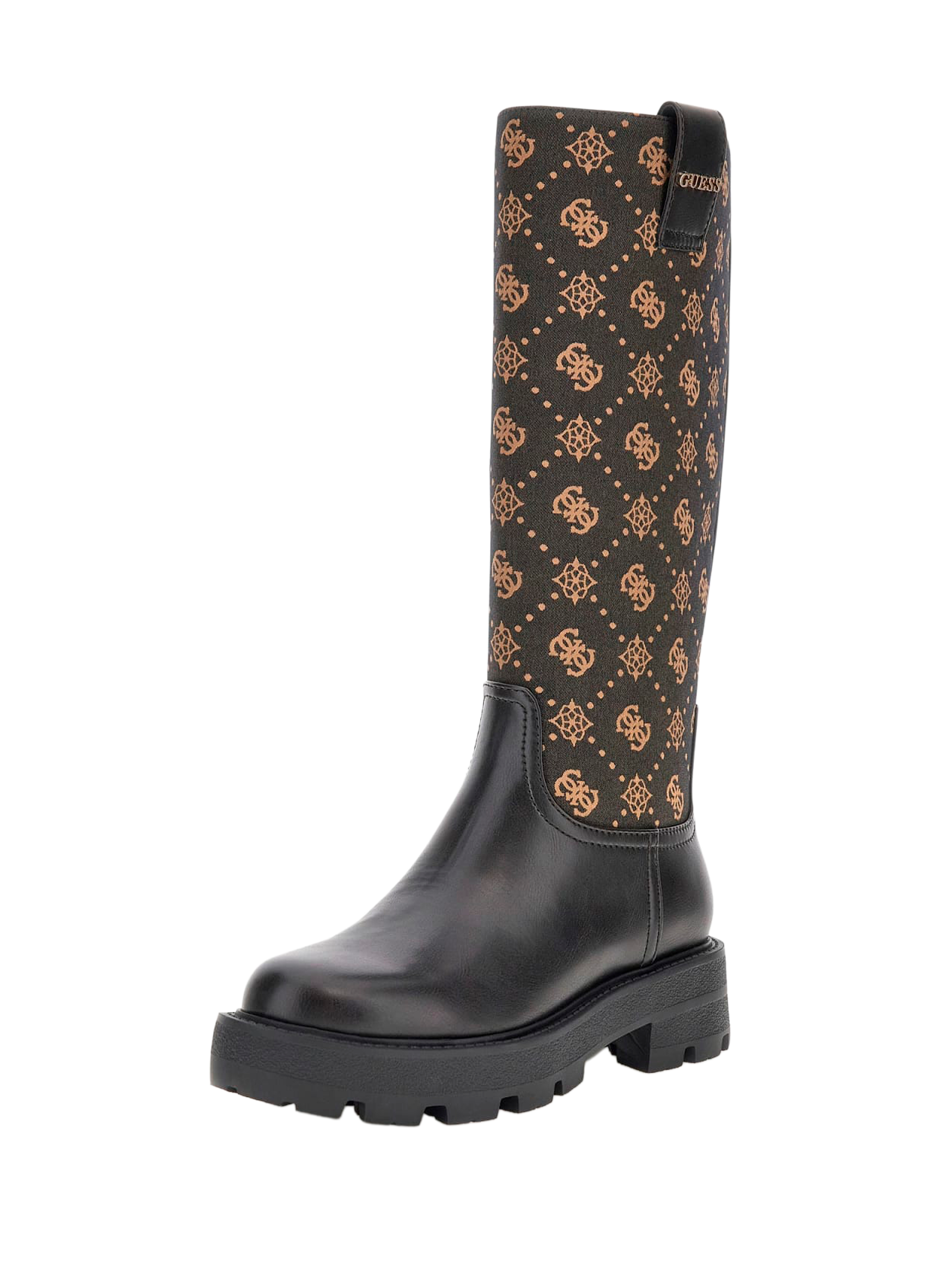High boots with logo GUESS Brown