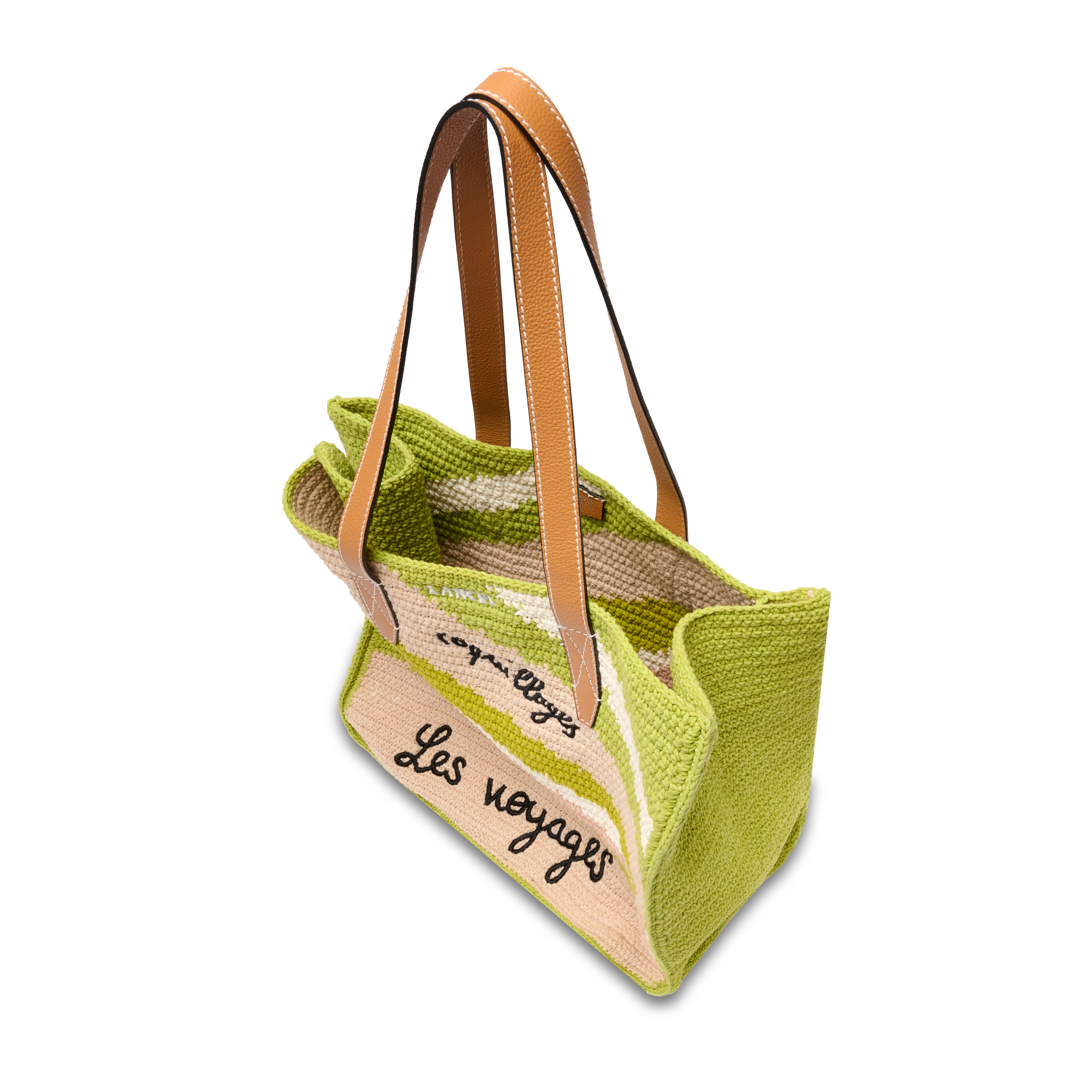 Sac cabas l summer mania de lancel en coton LANCEL Vert