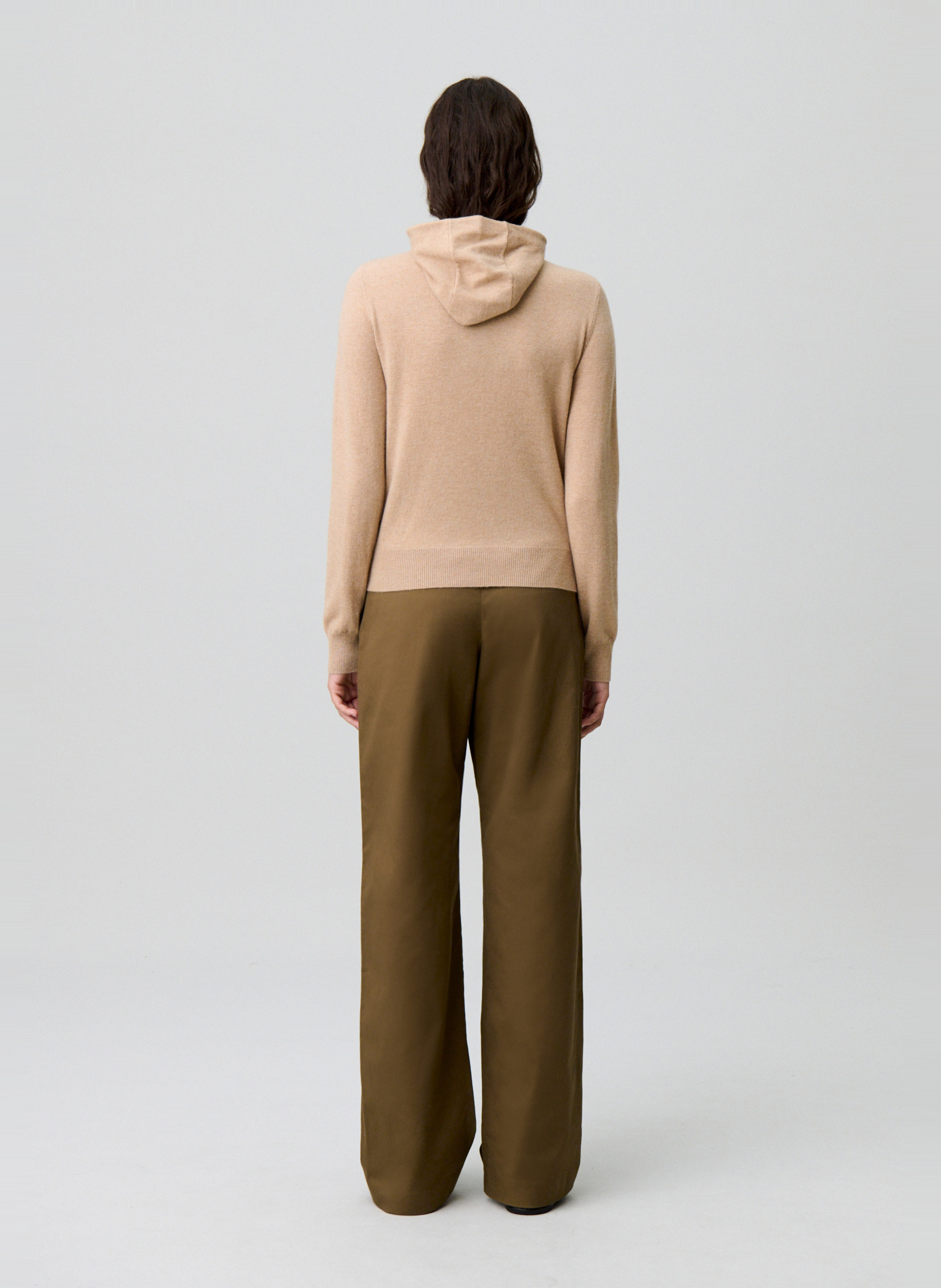 Pull à capuche en laine mélangée melcome CLAUDIE PIERLOT Beige