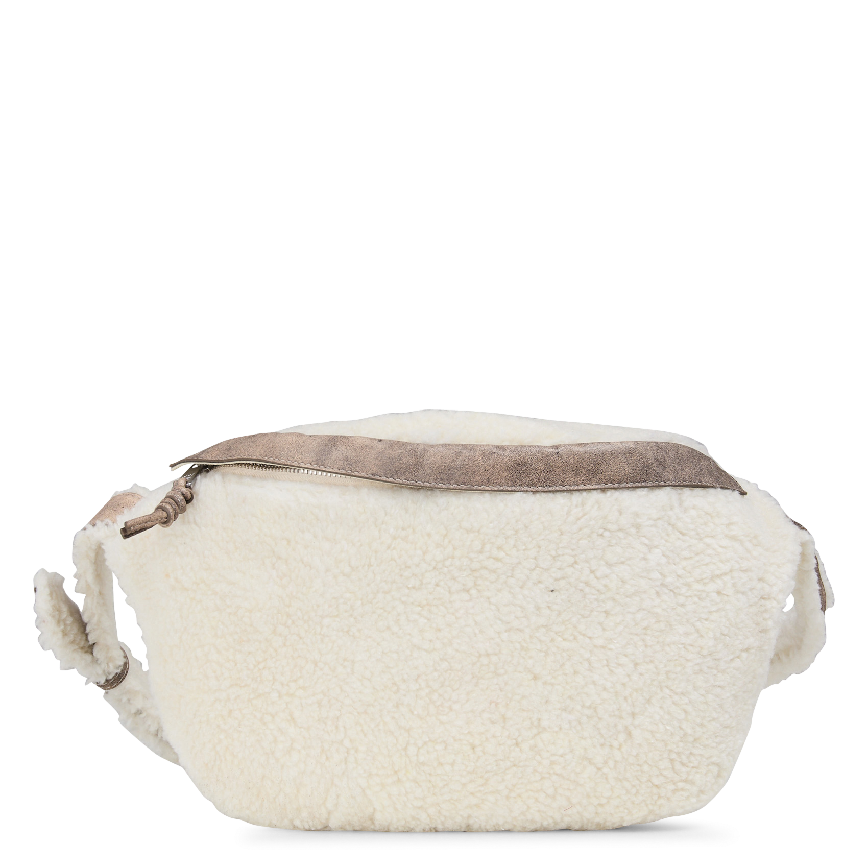 Banane sherpa zippée en coton IKKS Blanc