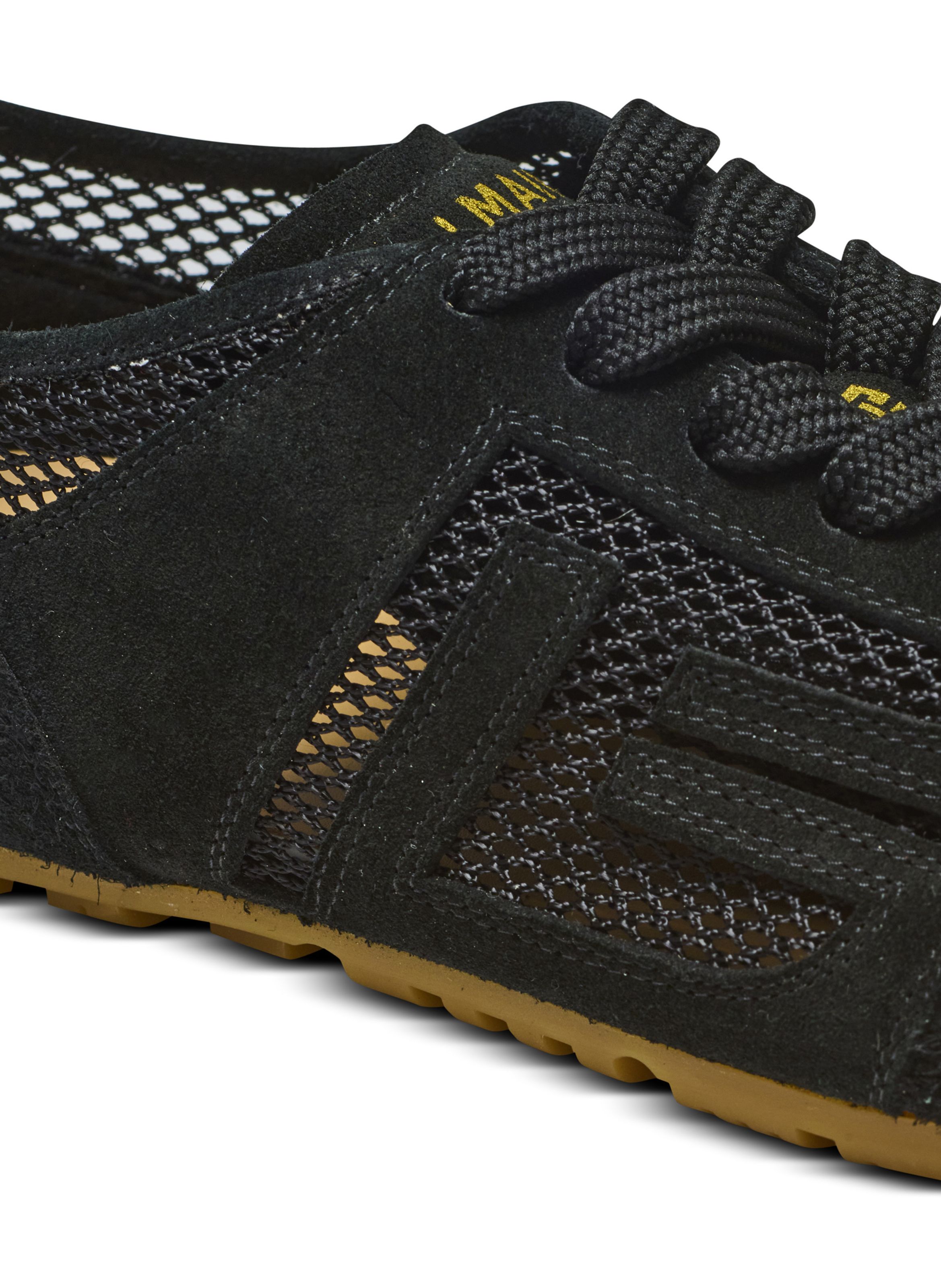 Baskets racer 45 en cuir de veau, daim et nylon BALMAIN Noir