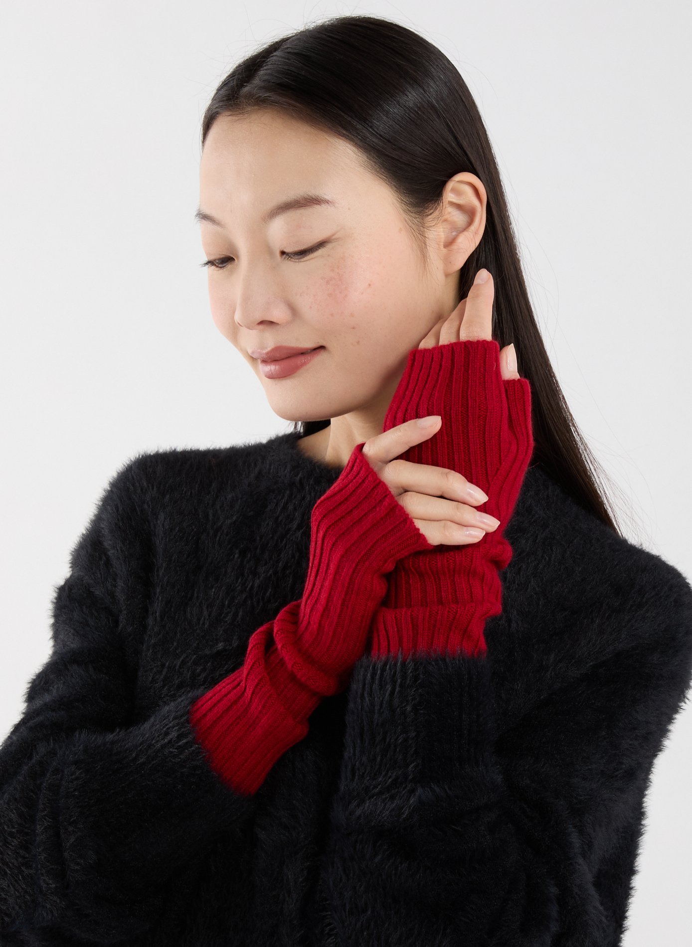 Mitaines en cachemire SAISON 1865 Rouge