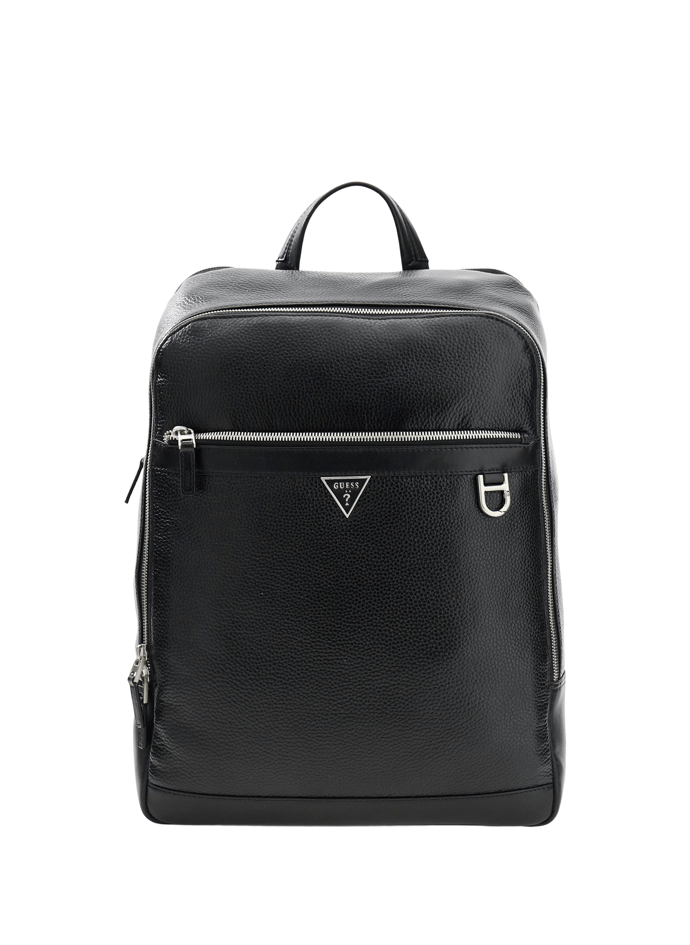Leather backpack GUESS Black
