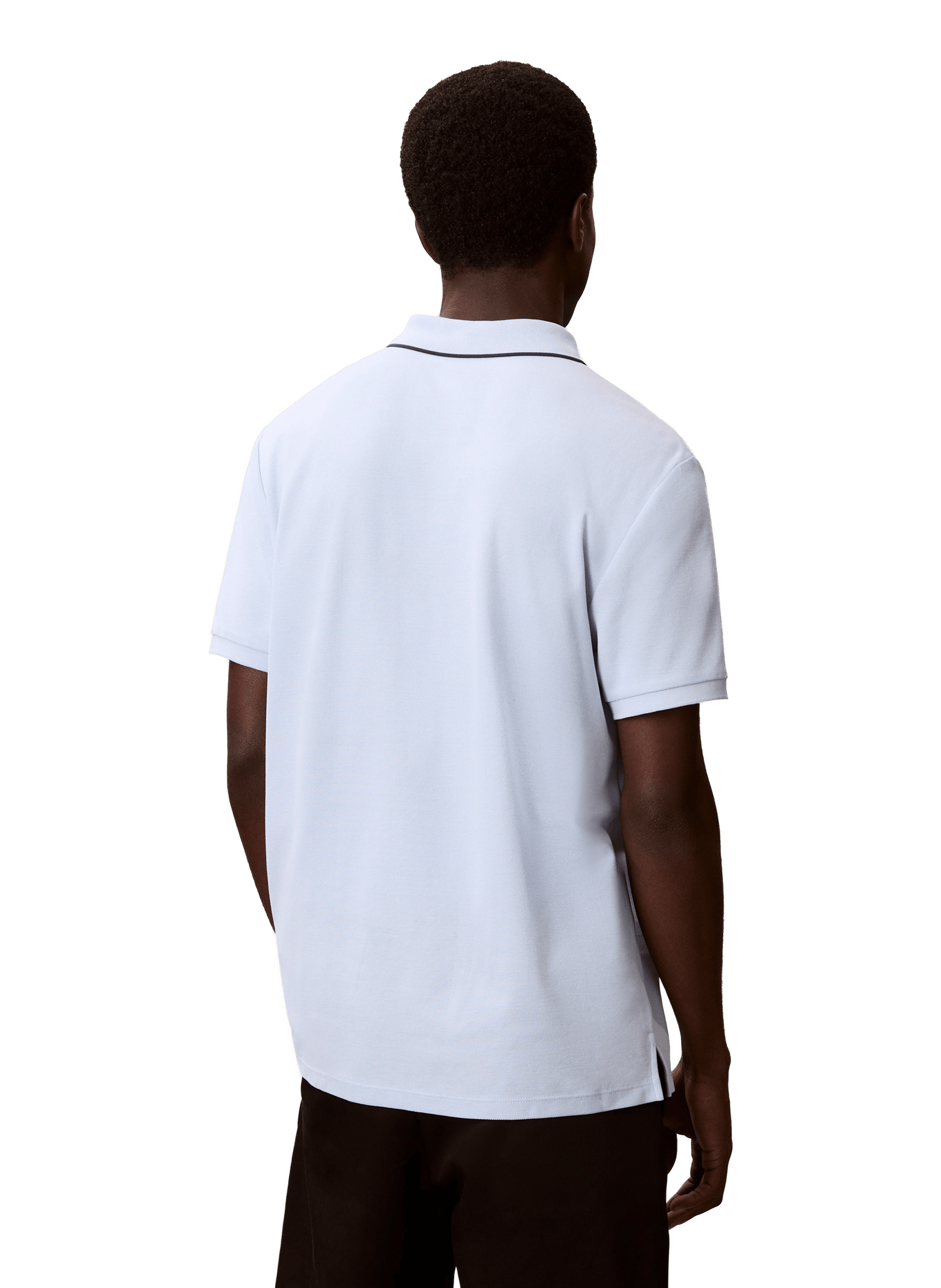 Polo à manches courtes en coton CALVIN KLEIN Bleu