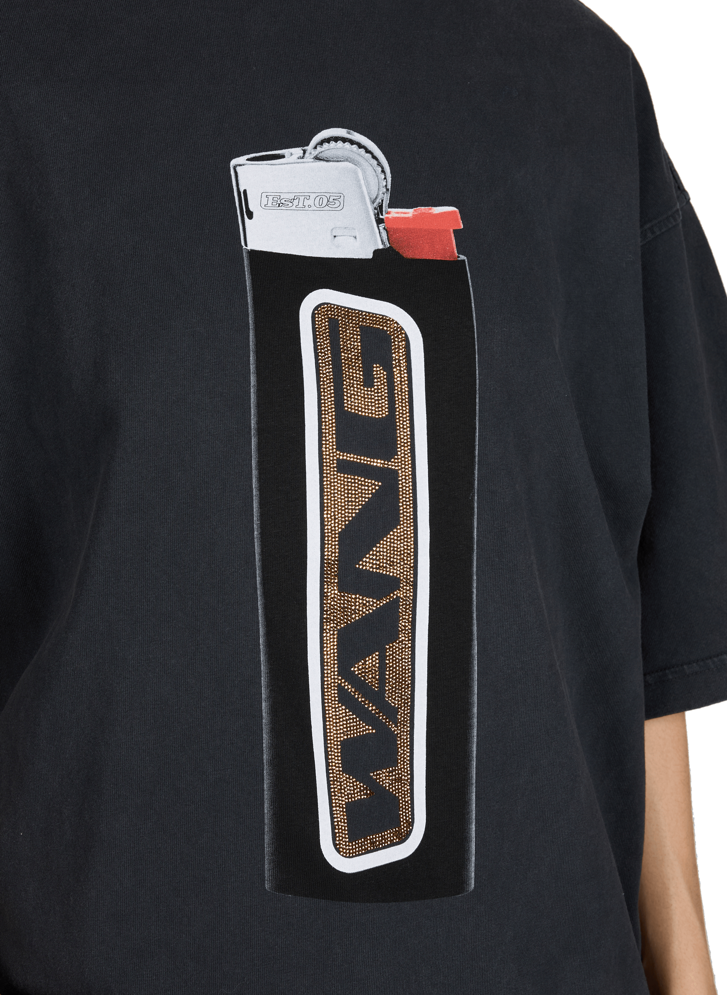 Chemise en lin et coton ALEXANDER WANG Noir