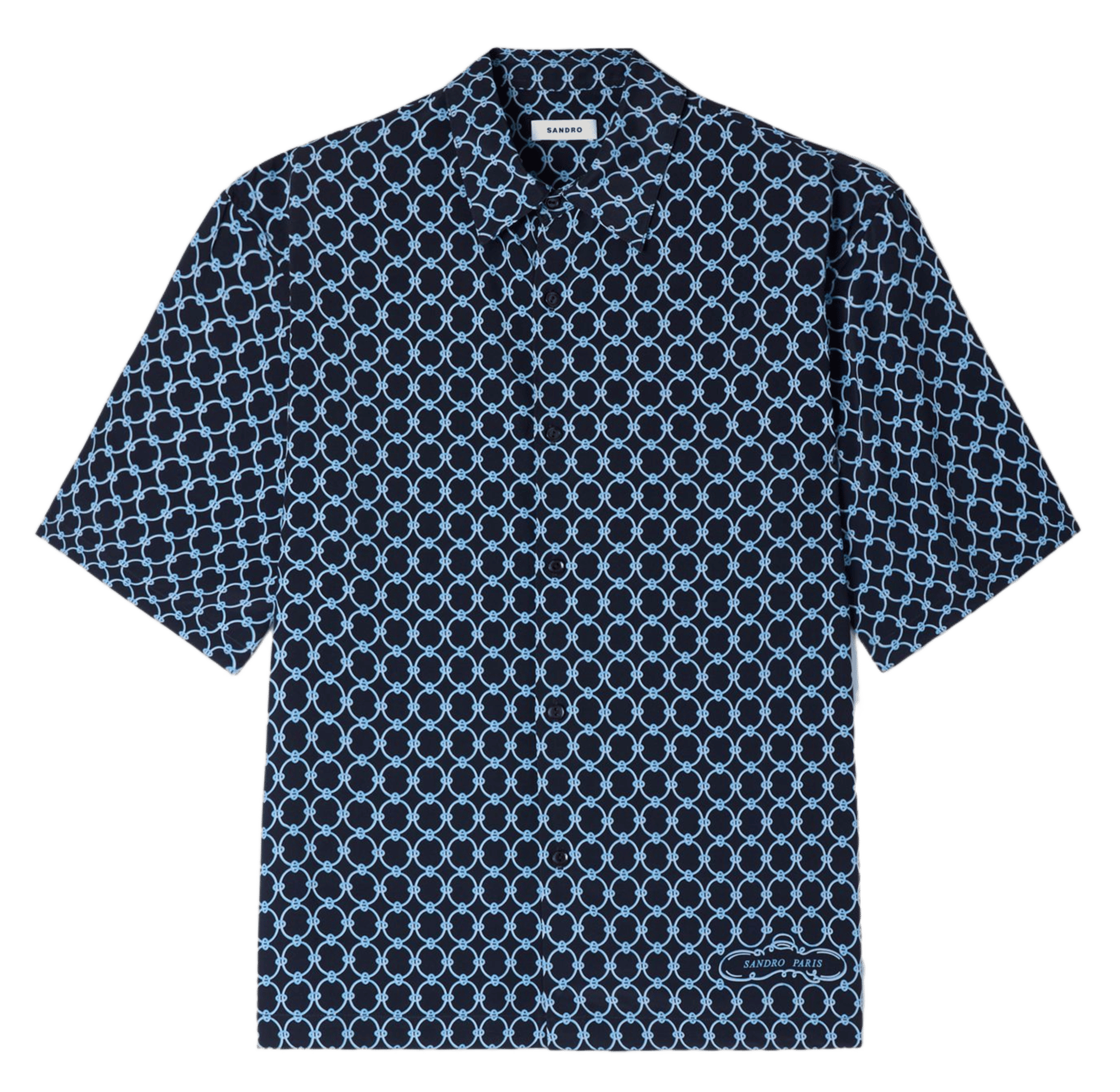 Chemise imprimée col classique SANDRO Bleu