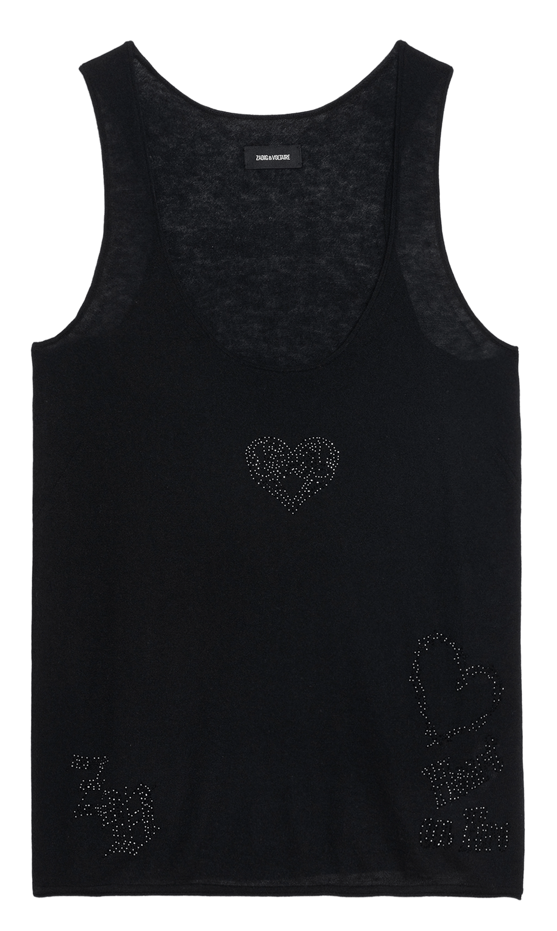 Débardeur col rond en cachemire lee ZADIG&VOLTAIRE Noir