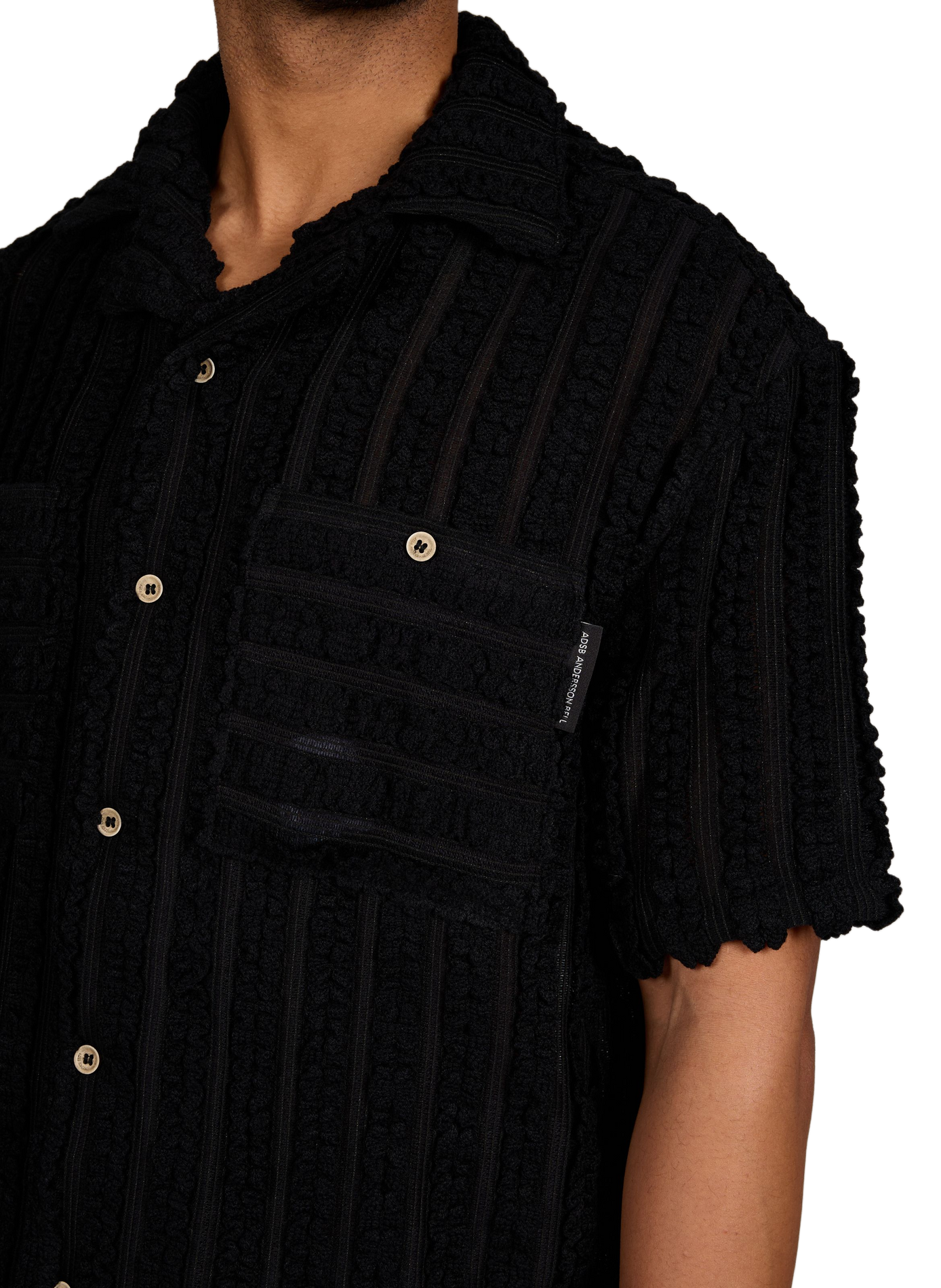 Short-sleeved knit shirt ANDERSSON BELL Black