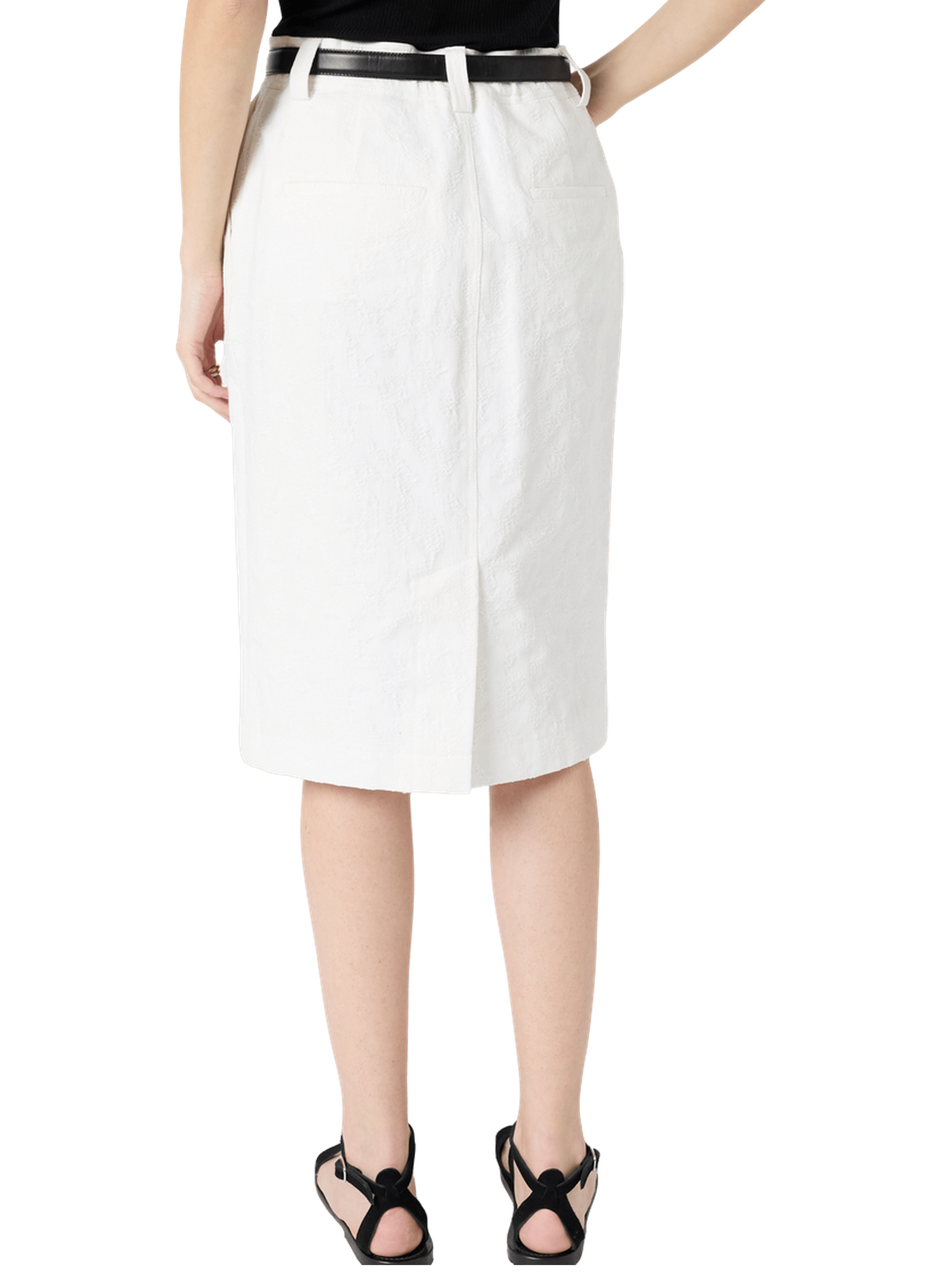 Jupe droite en jacquard - jalila GERARD DAREL Blanc