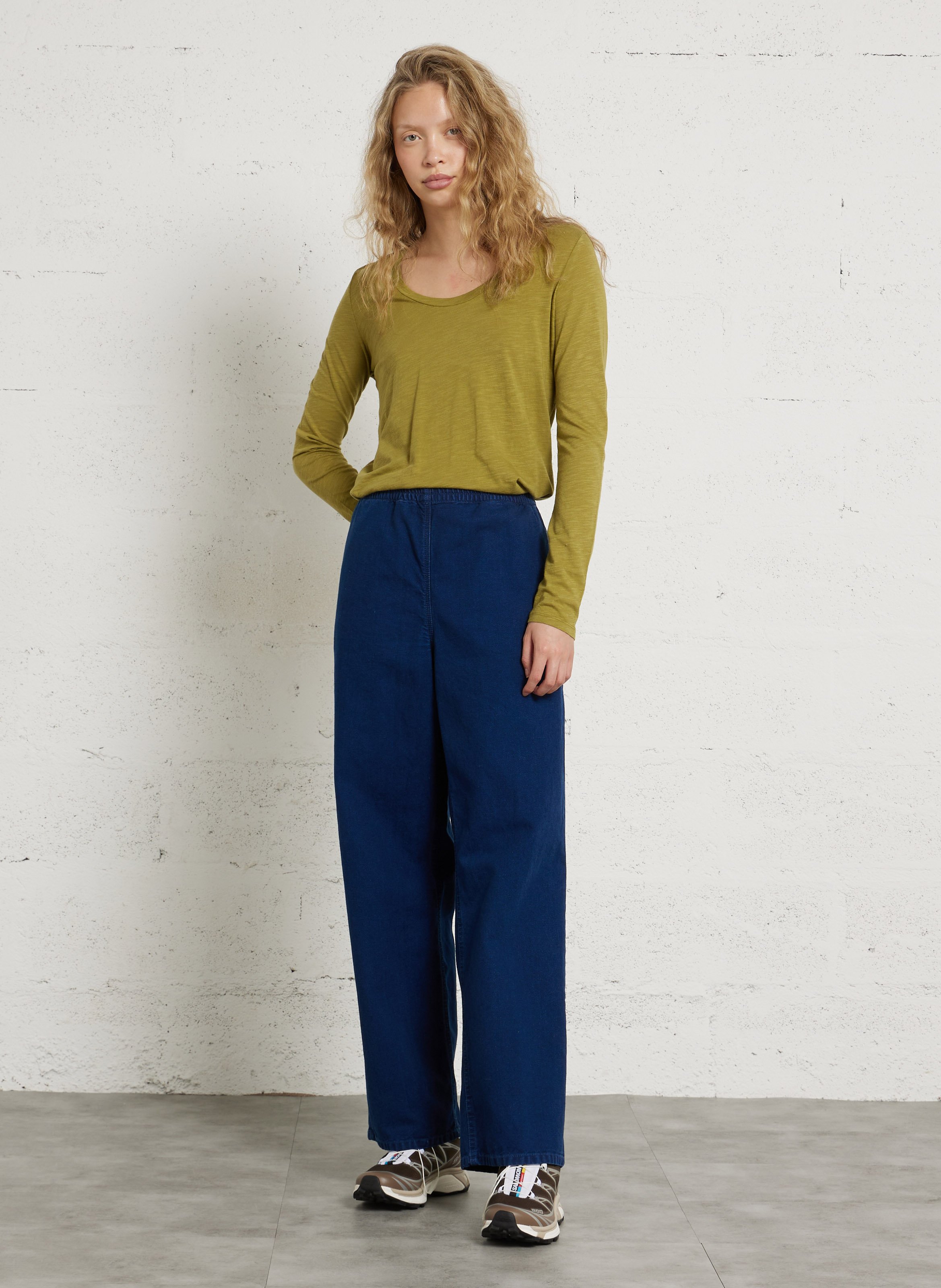 Pantalon droit en denim comow AMERICAN VINTAGE Bleu