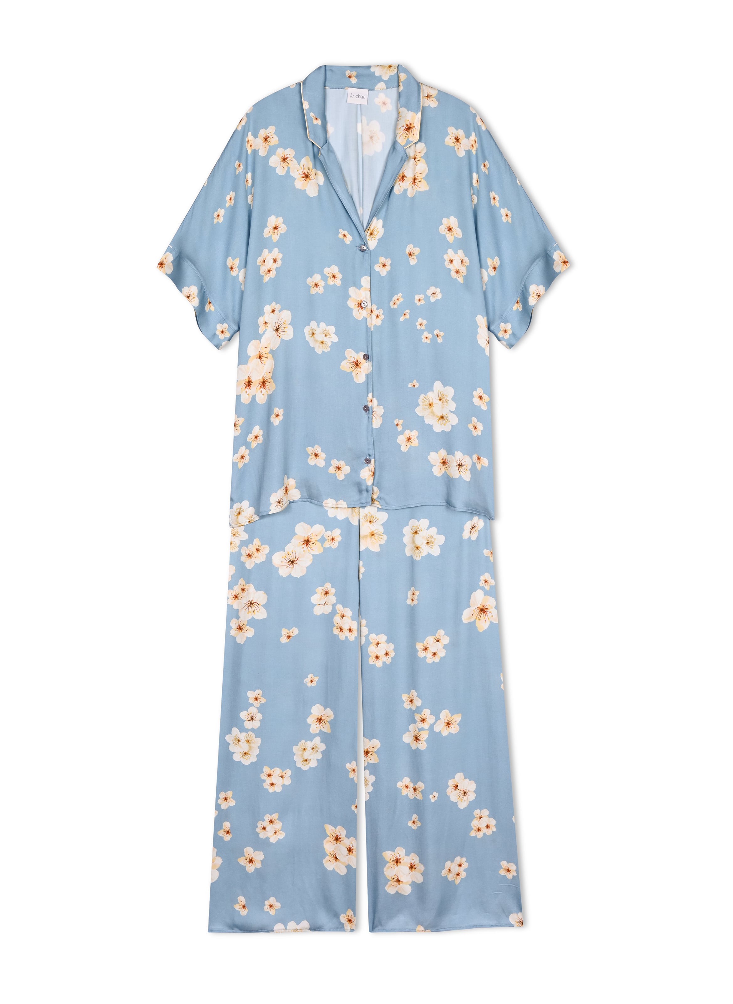 Pyjama boutonné en viscose eden 206 LE CHAT Multicolore