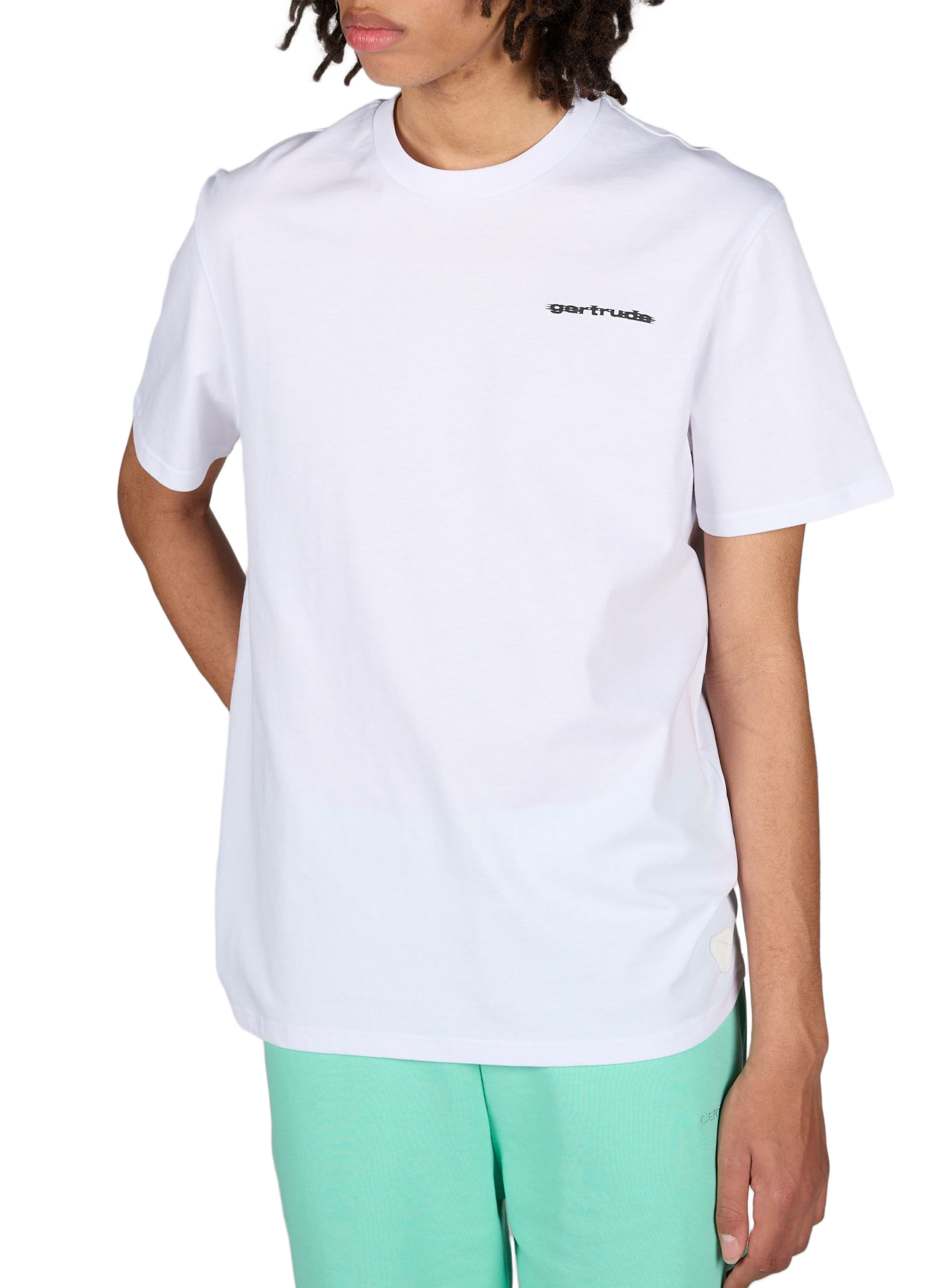 Contrast print cotton T-shirt GERTRUDE ET GASTON White