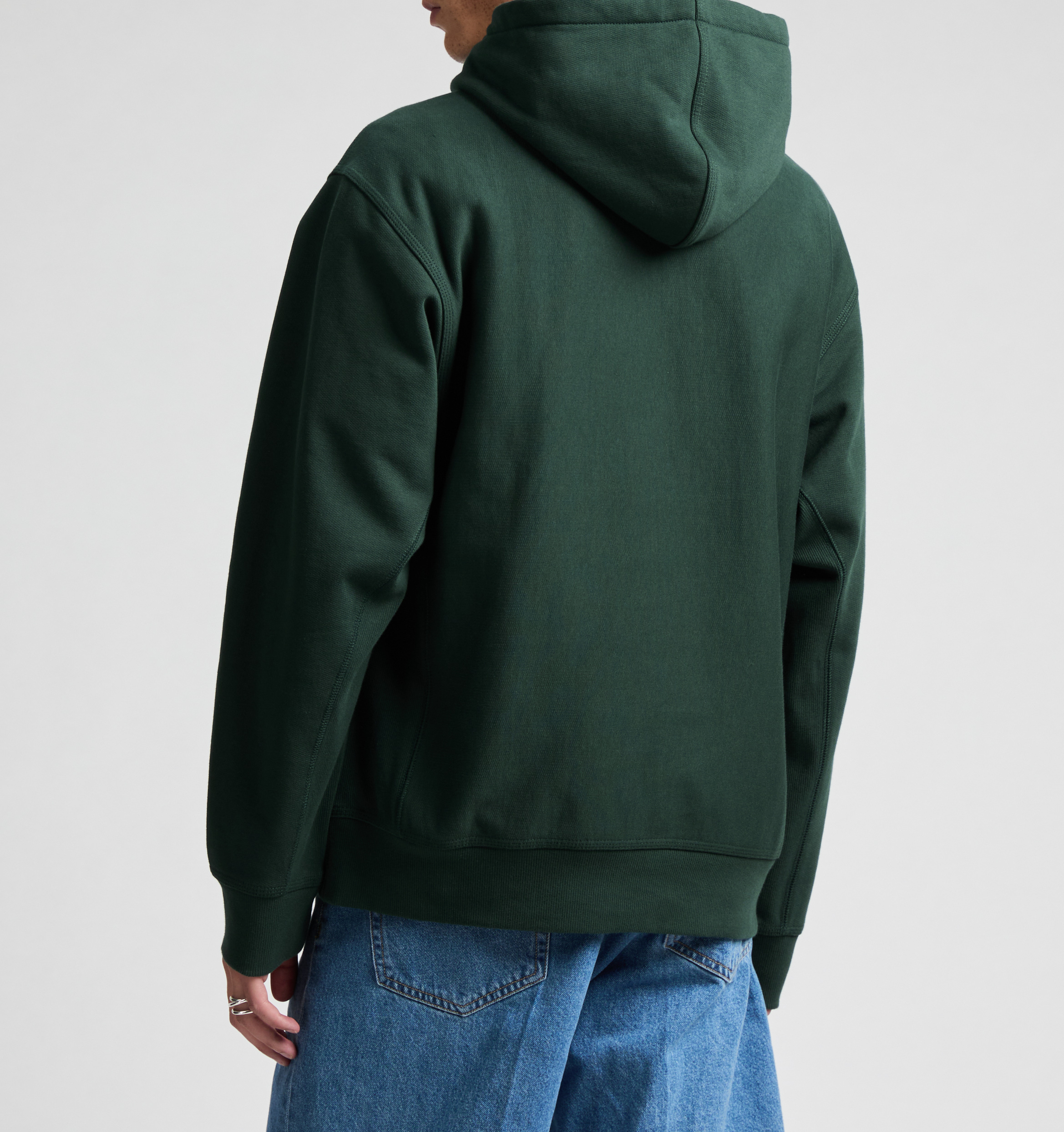 Hoodie brodé en coton  Vert