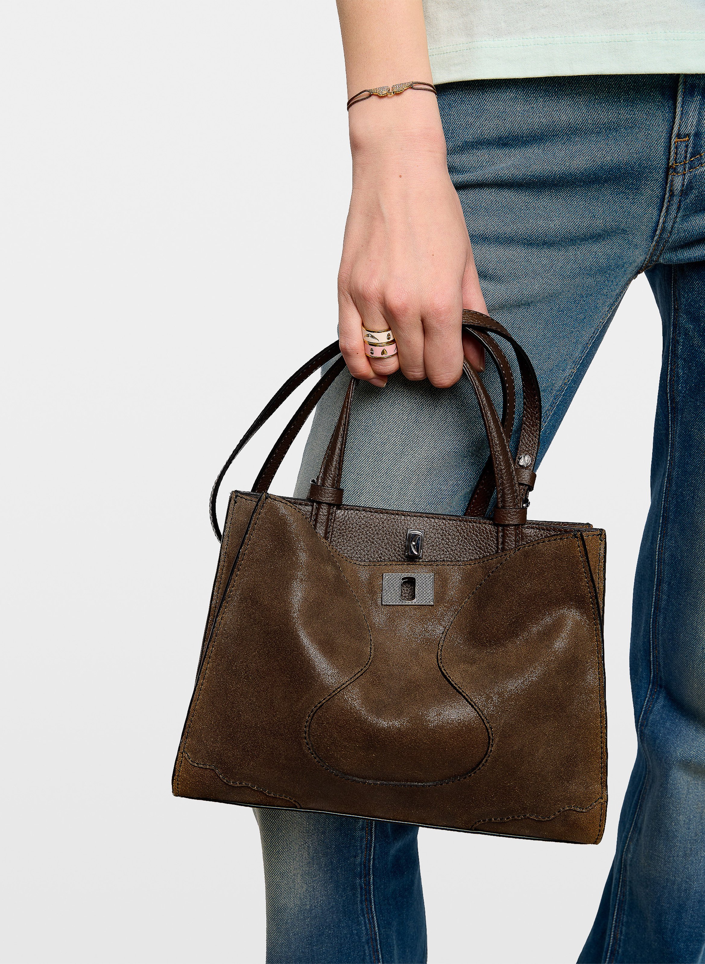Jack Nano leather tote bag ZADIG&VOLTAIRE Brown
