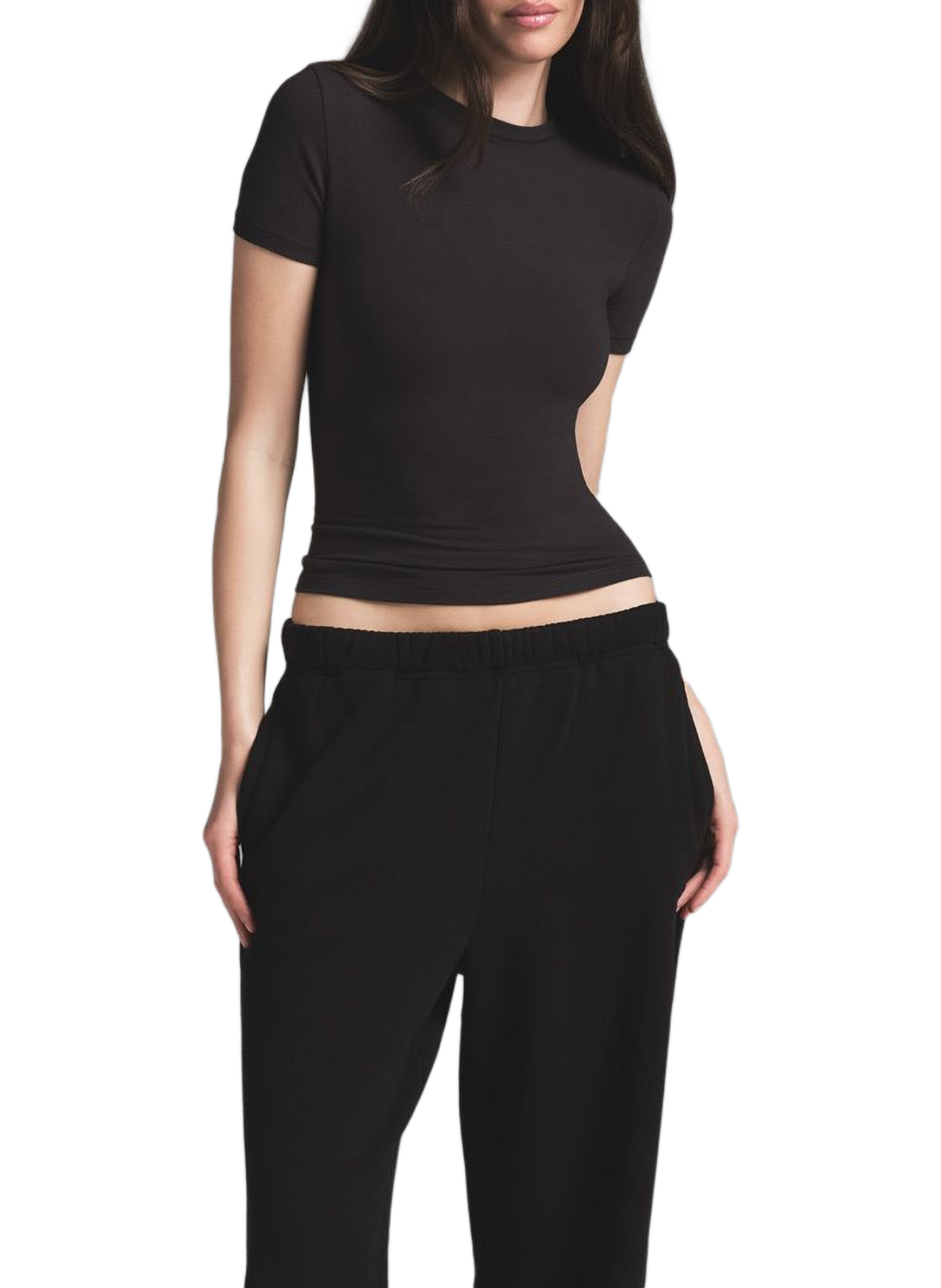 Pantaloni da tuta in misto cotone SKIMS Nero