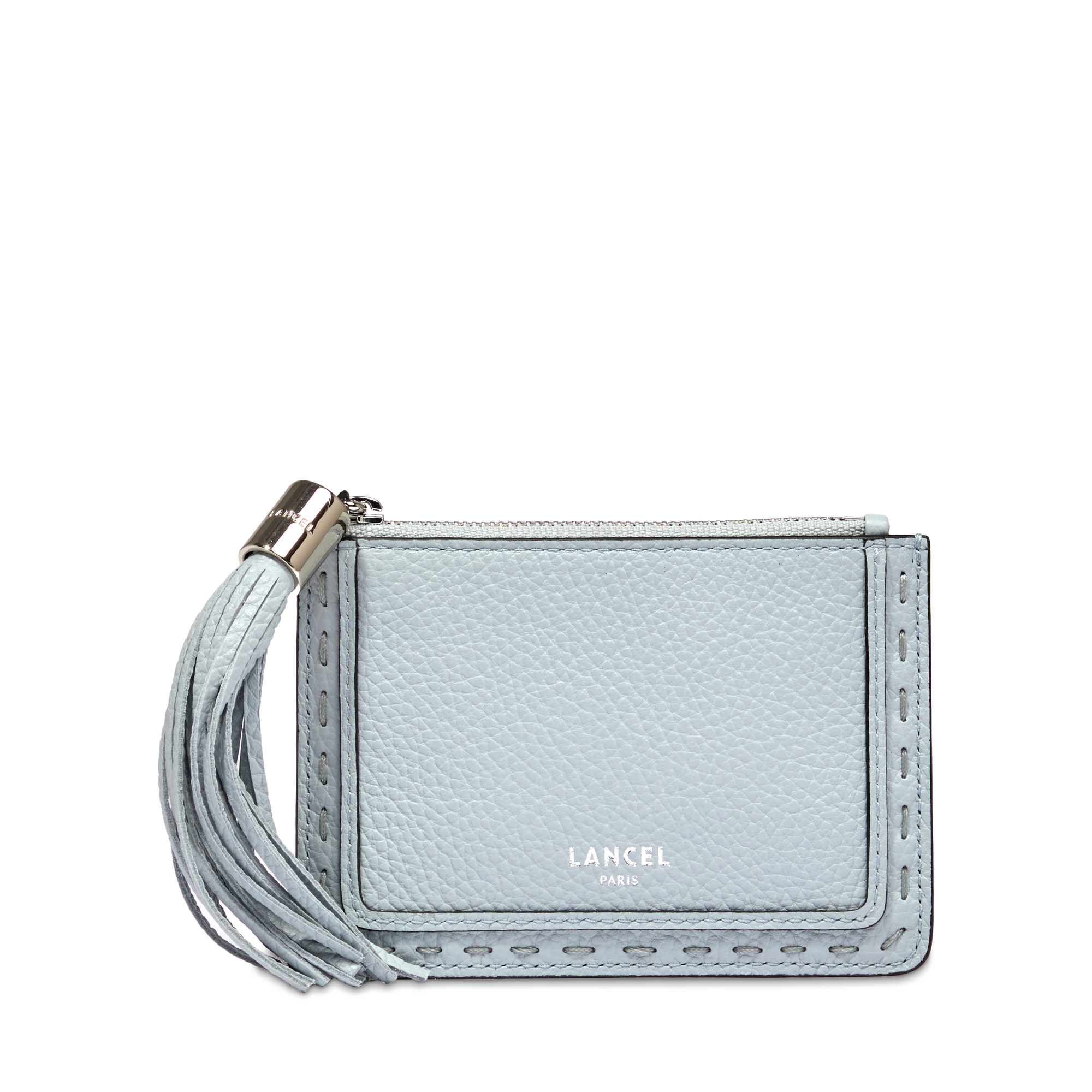 Porte-cartes zippé l premier flirt de lancel en cuir LANCEL Gris