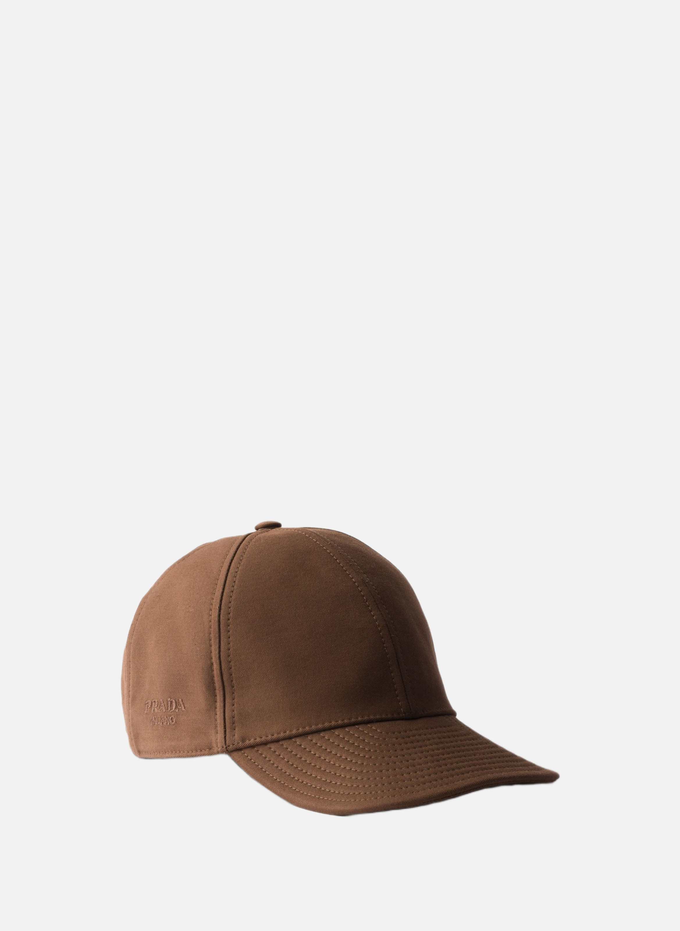 Ancienne casquette de baseball en satin de coton PRADA Marron