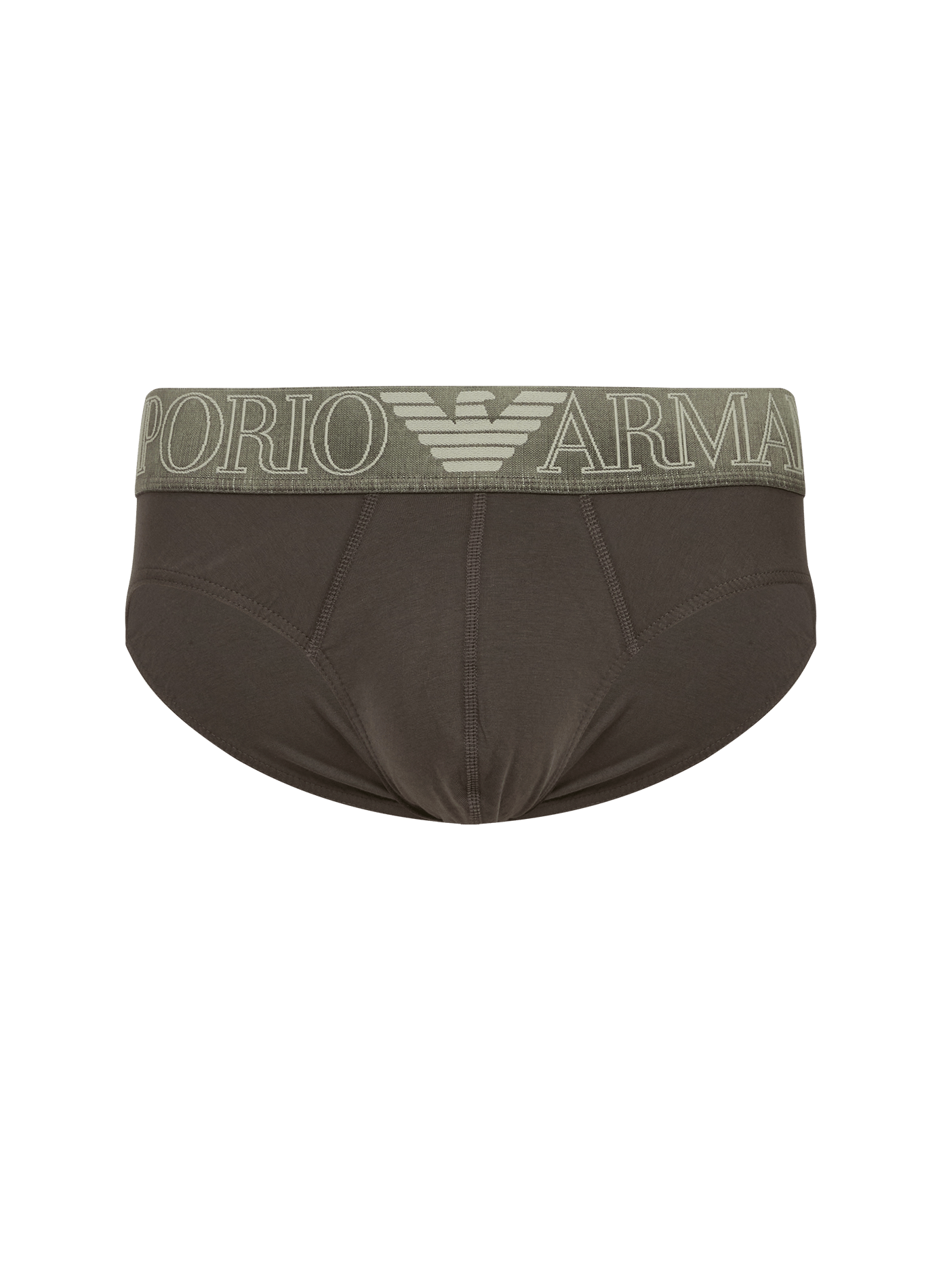 Logo-printed cotton blend briefs EMPORIO ARMANI Black