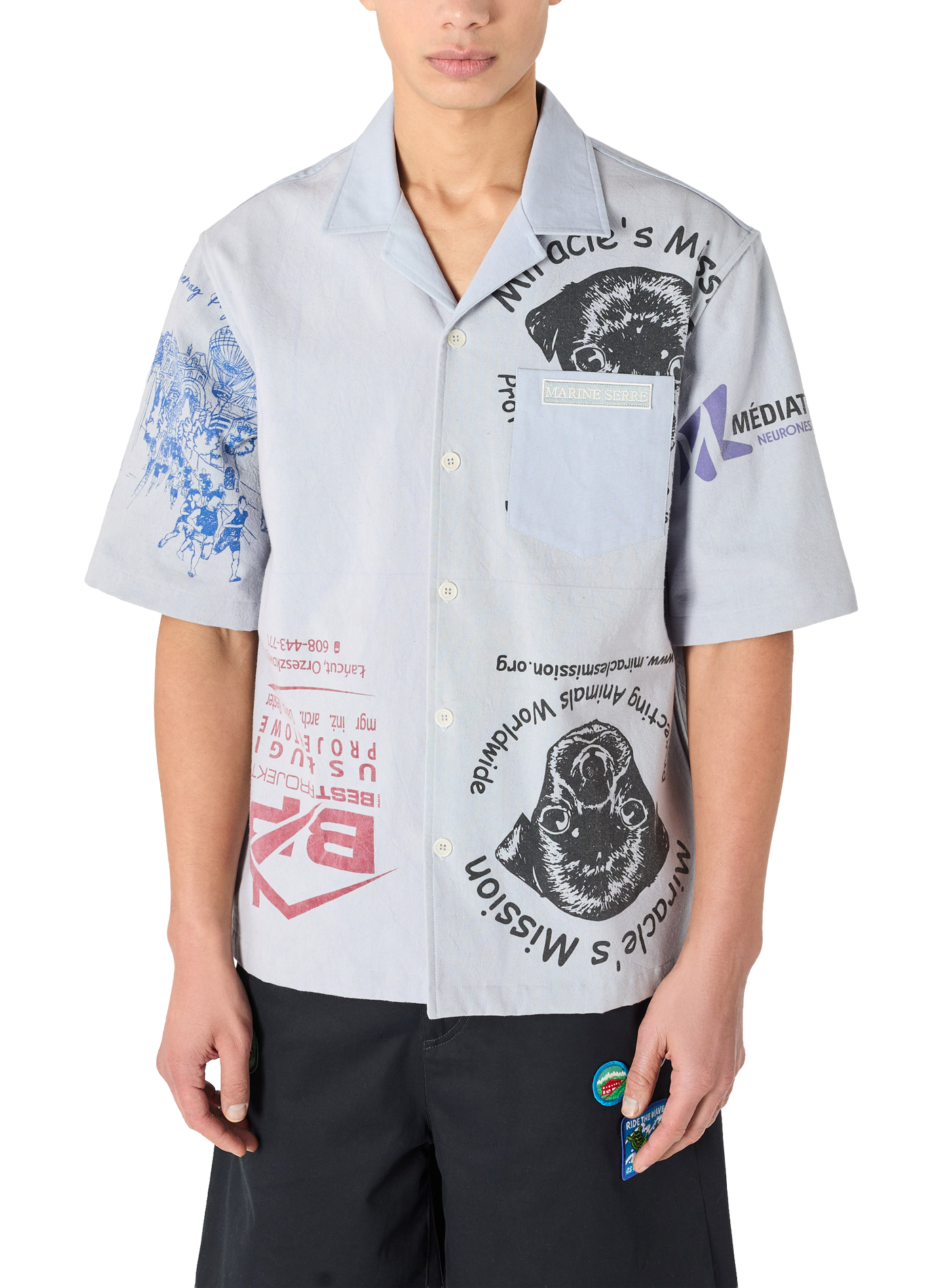 Sacs cabas scout upcyclés chemise bowling pe unisexe | Vert MARINE SERRE Homme
