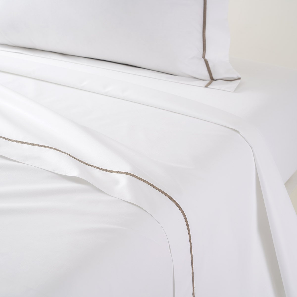 Drap plat en percale de coton, athéna YVES DELORME Gris