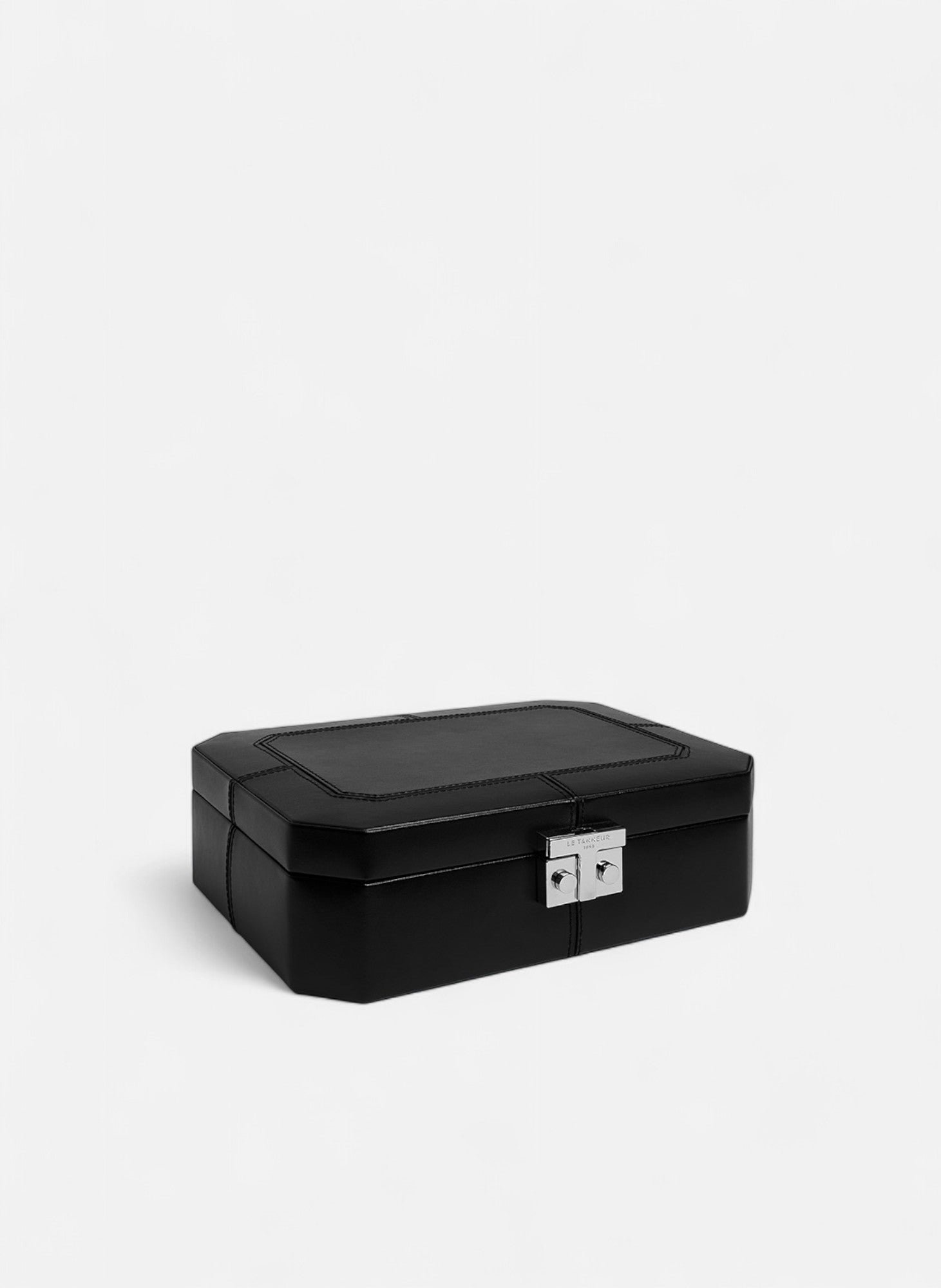 Coffret 6 montres et boutons de manchettes en cuir LE TANNEUR Noir