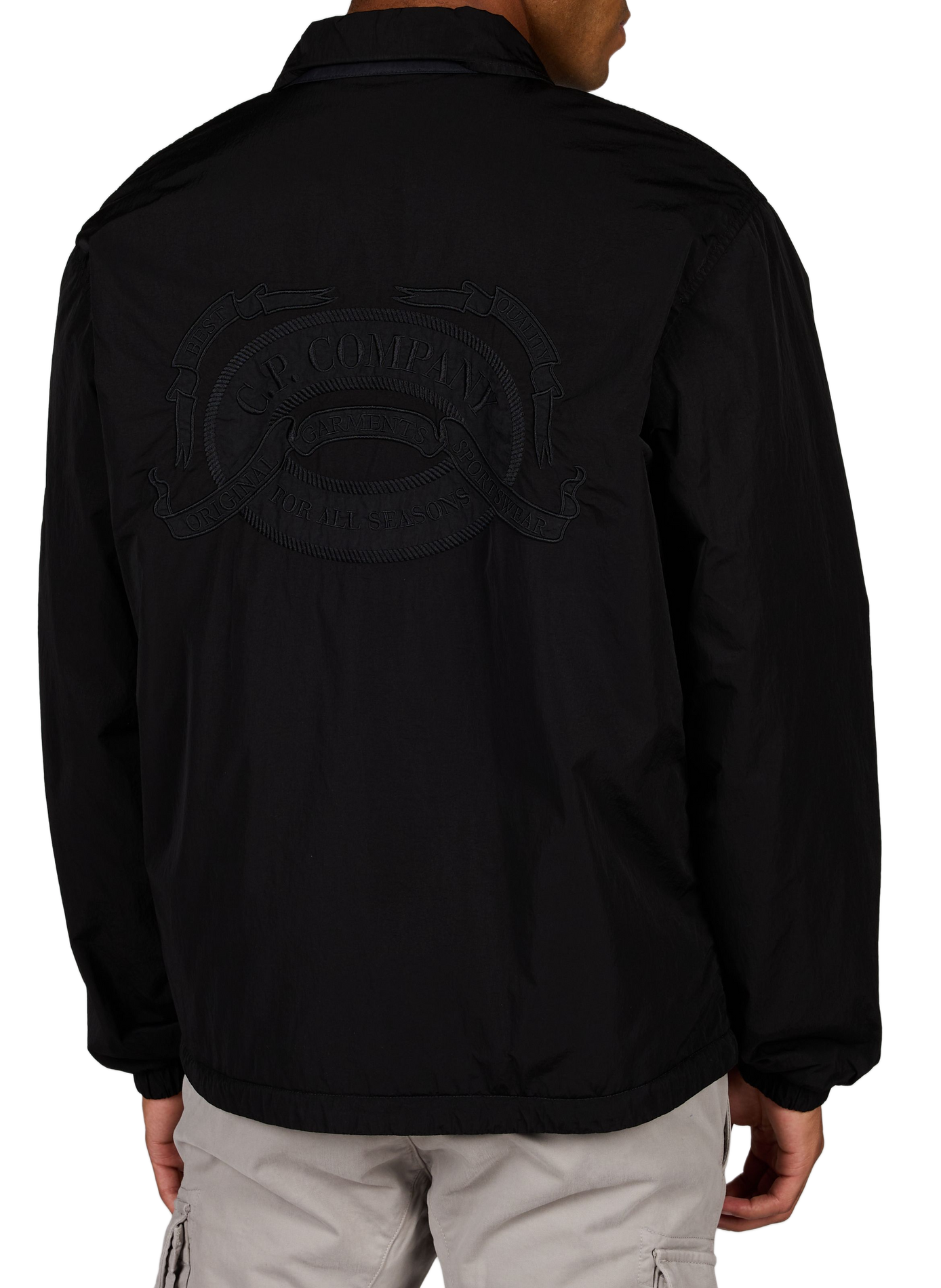 Jacket with embroidered logo | Black CP COMPANY Men