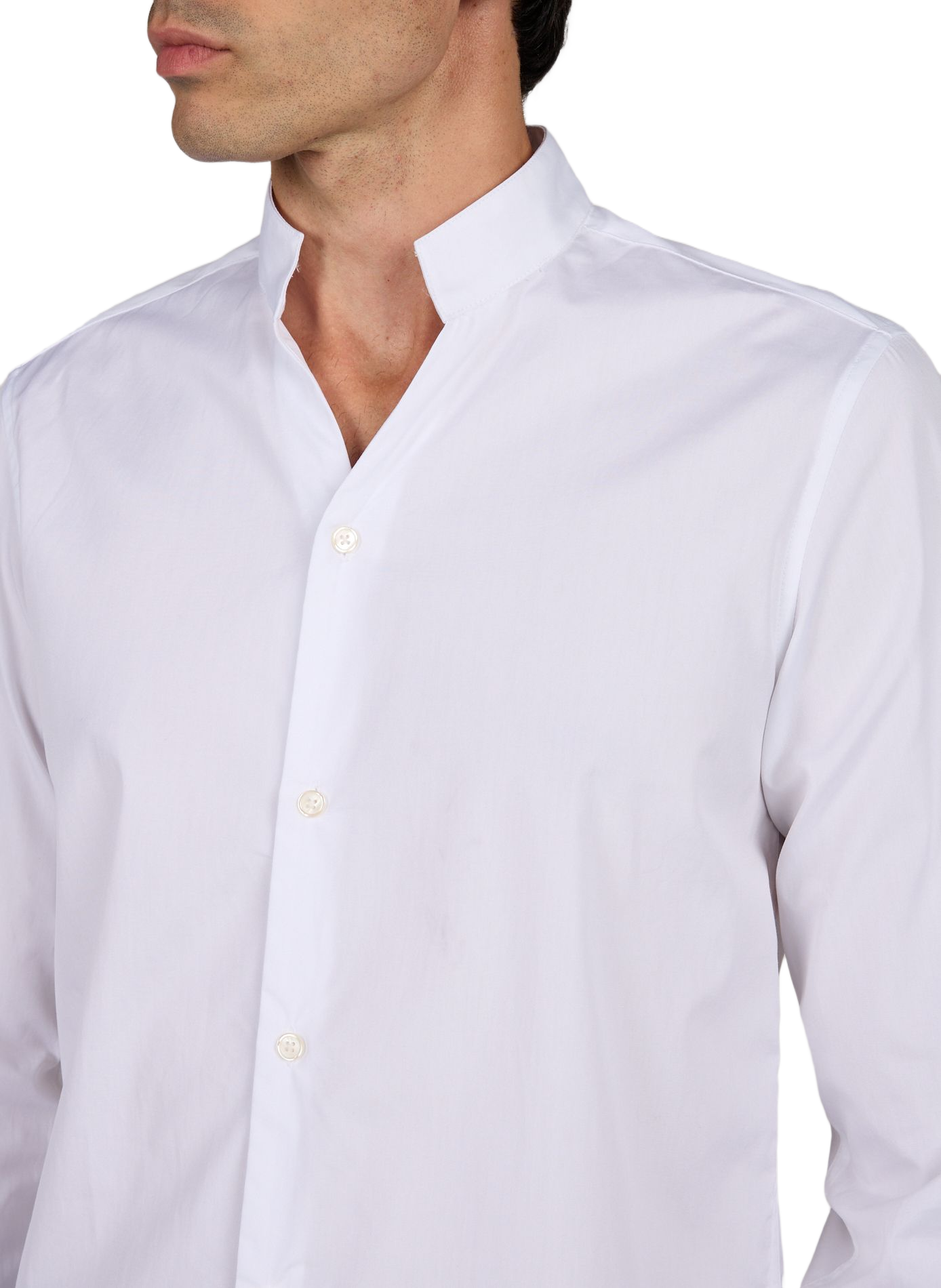 Fitted cotton Shirt AU PRINTEMPS PARIS White
