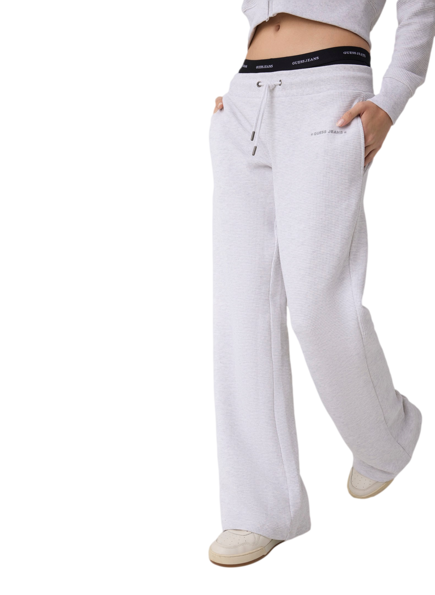 Large cotton blend jogging pants GUESS Grey