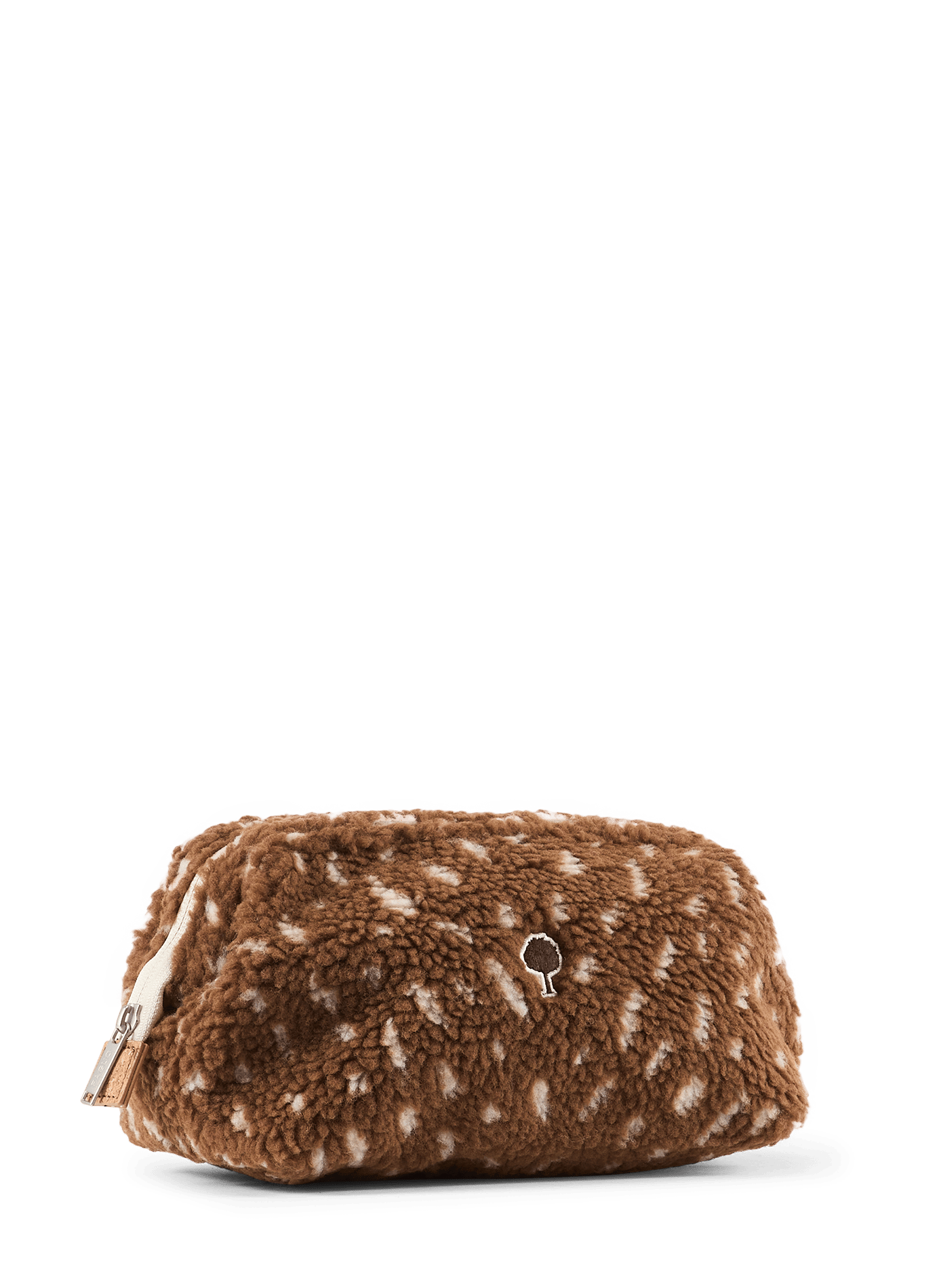 Trousse de toilette imprimée biche FAGUO Marron