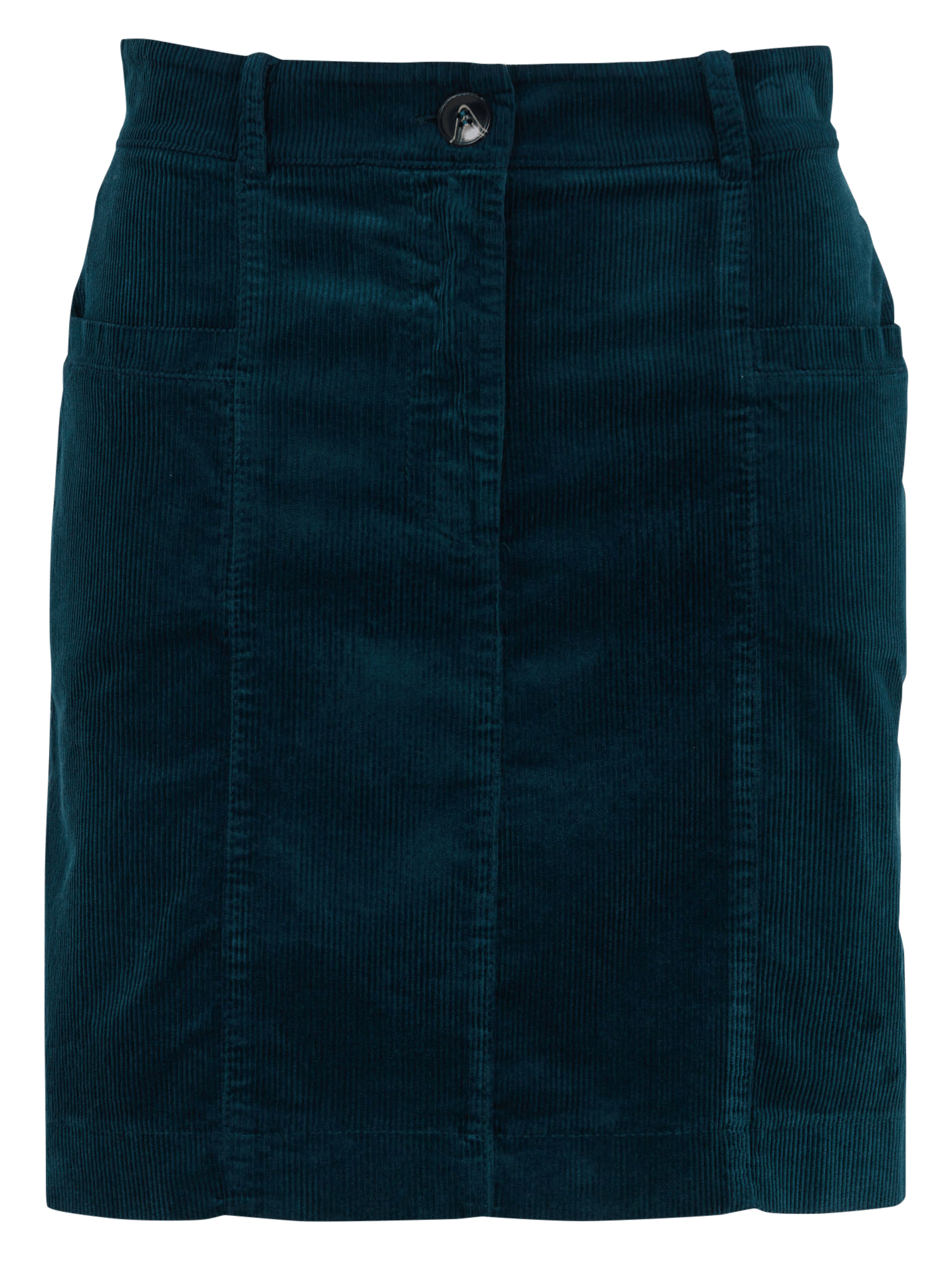 Korte rok van ribfluweel met katoenmix LA FEE MARABOUTEE Blauw