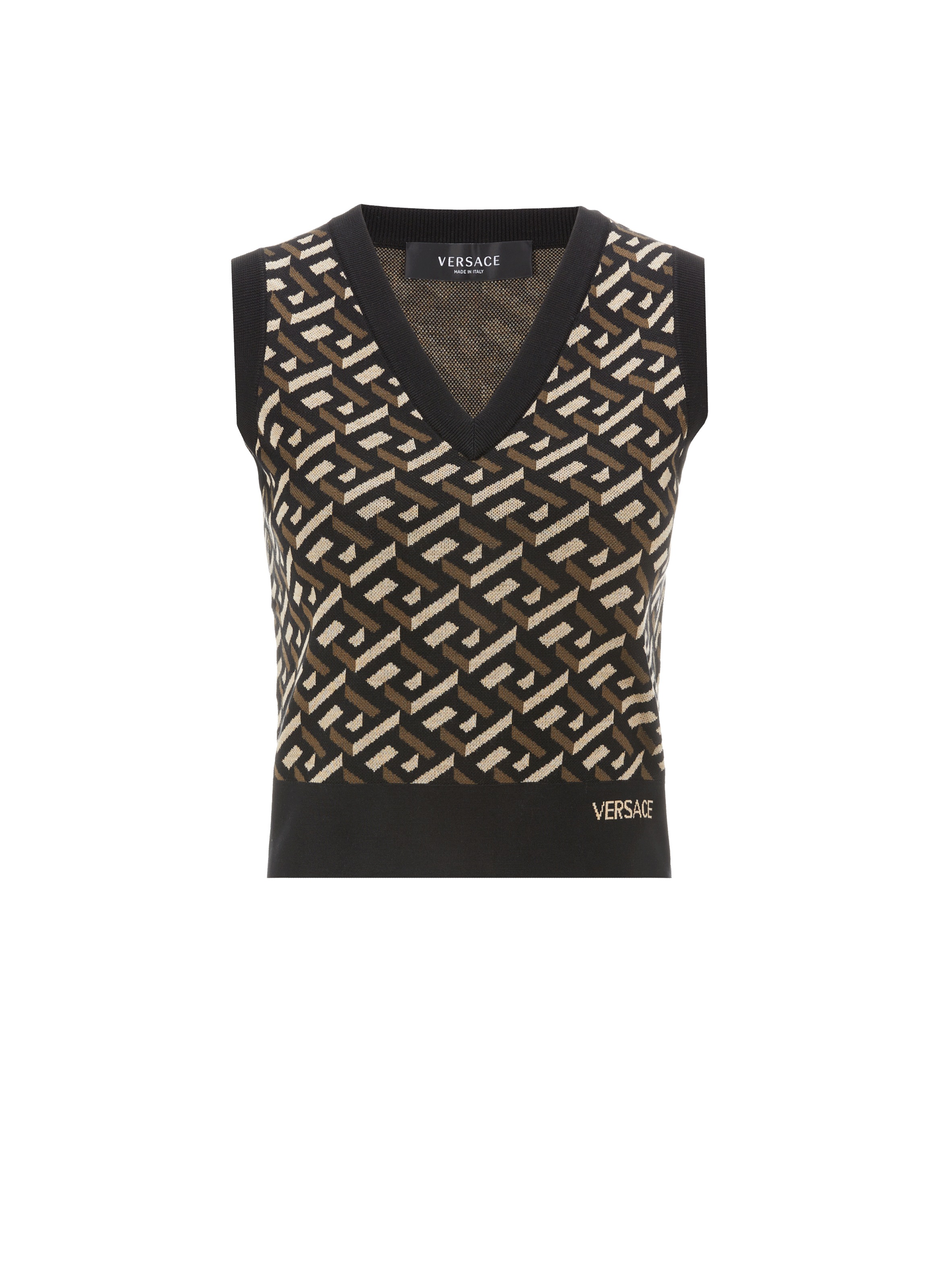 Top sans manches La Greca en soie